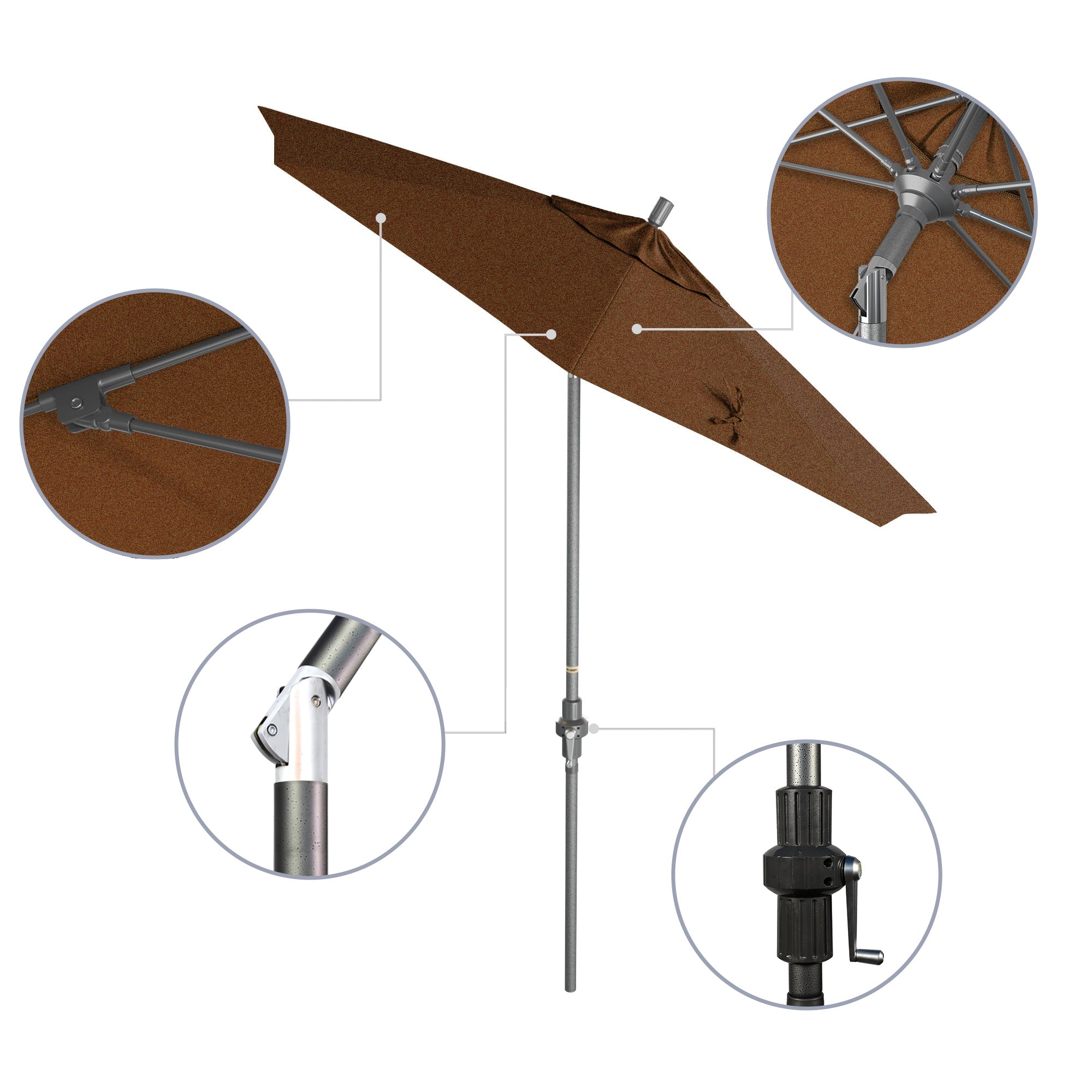7.5' Sun Master Series Patio Umbrella - Sunbrella Fabric
