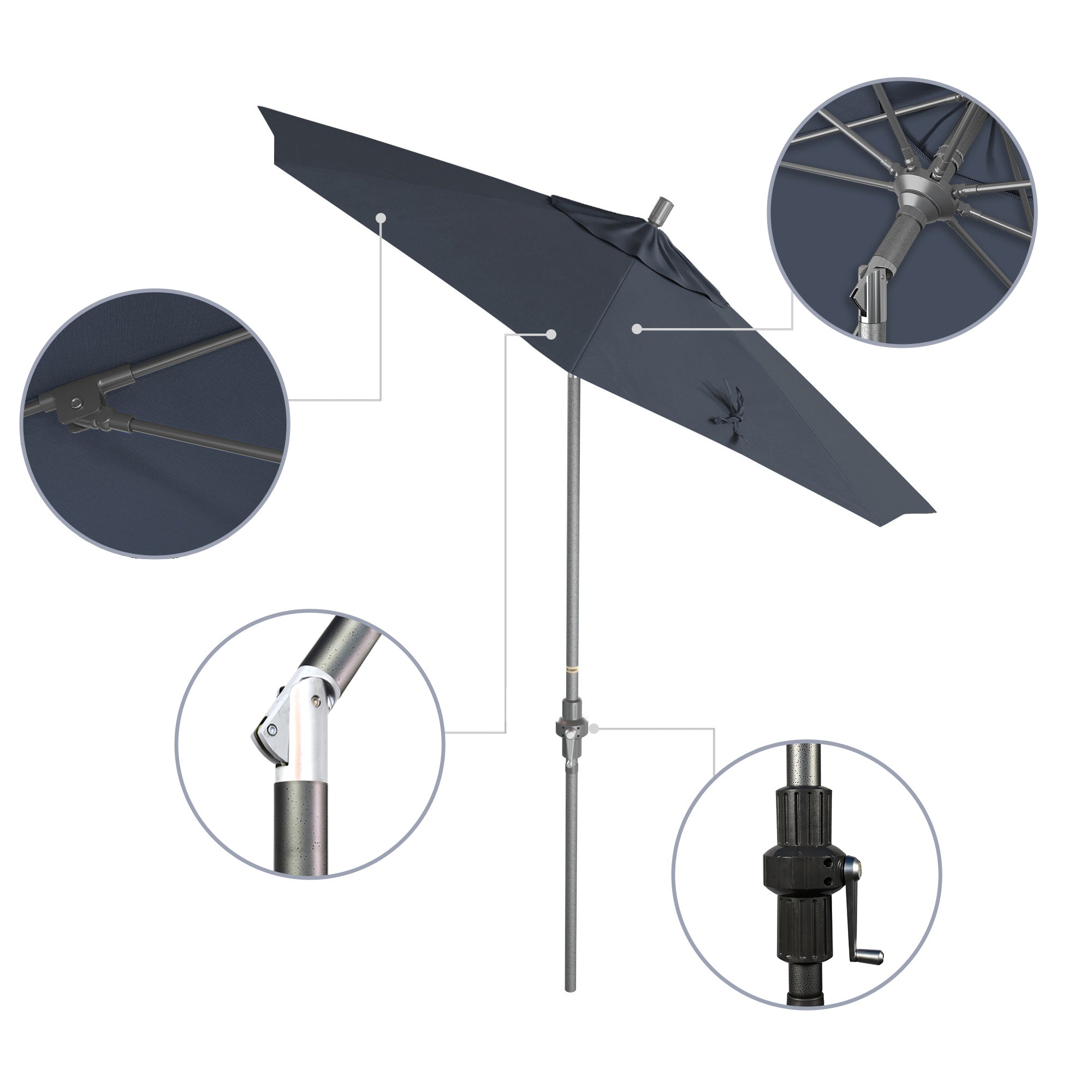 7.5' Sun Master Series Patio Umbrella - Sunbrella Fabric