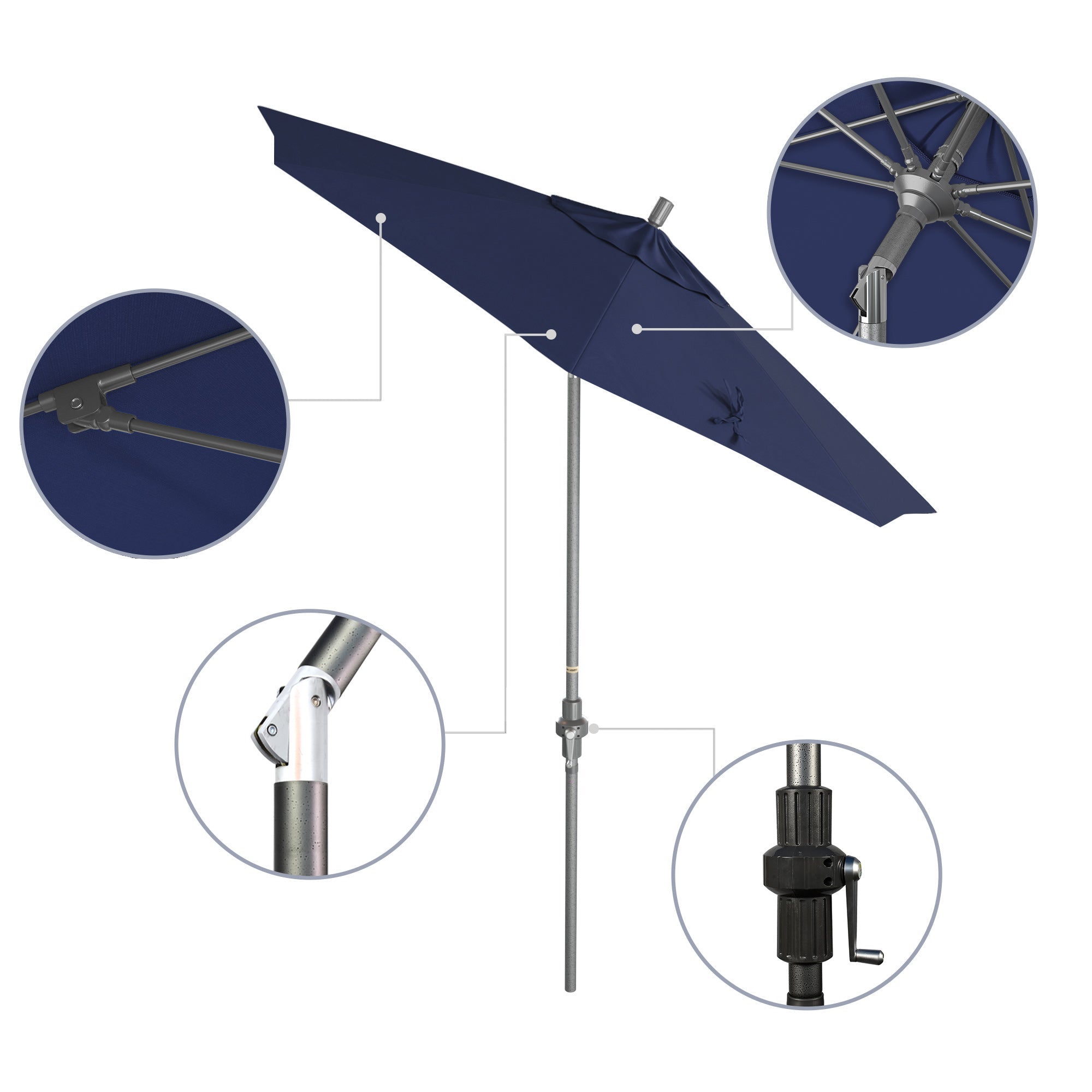 7.5' Sun Master Series Patio Umbrella - Sunbrella Fabric