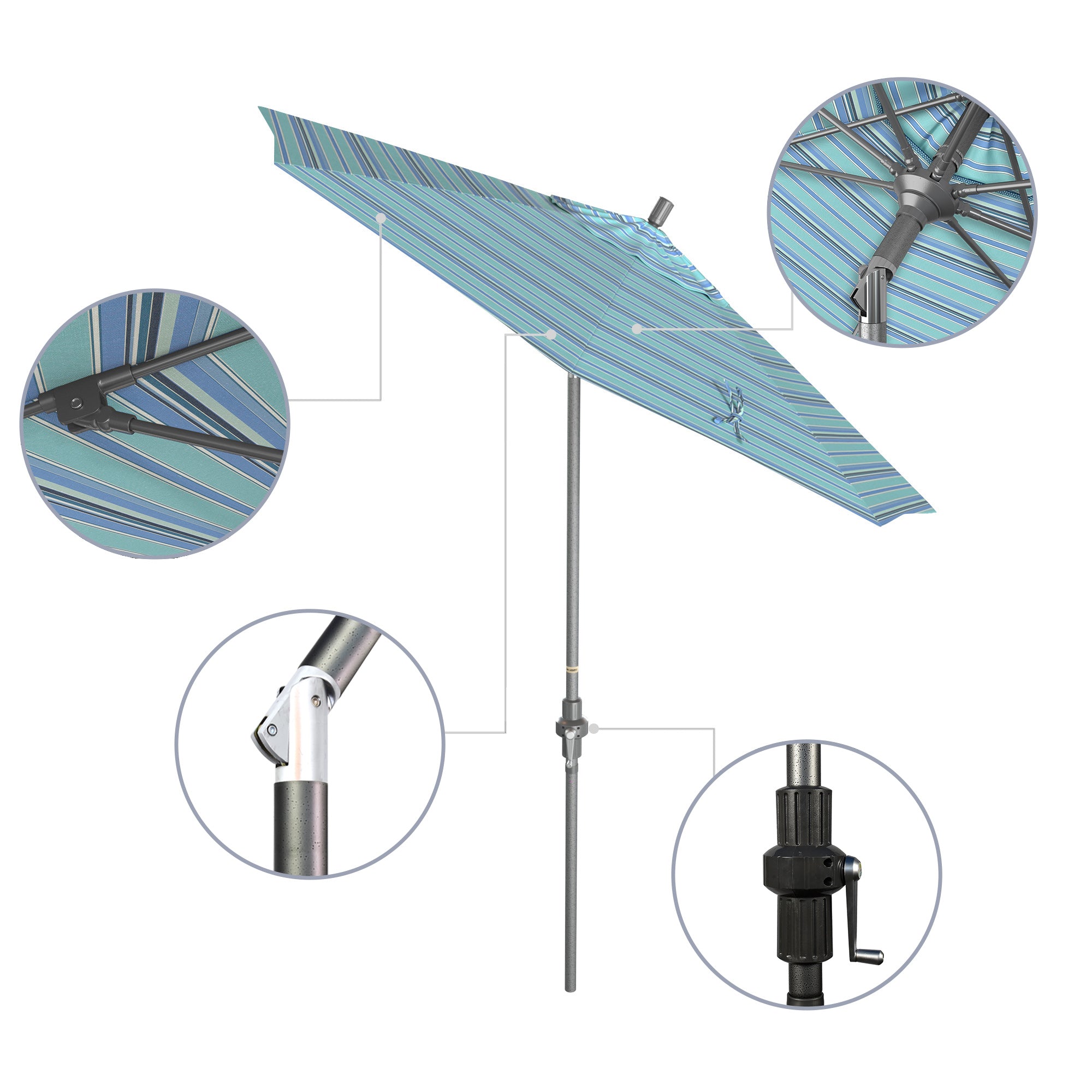 7.5' Sun Master Series Patio Umbrella - Sunbrella Fabric