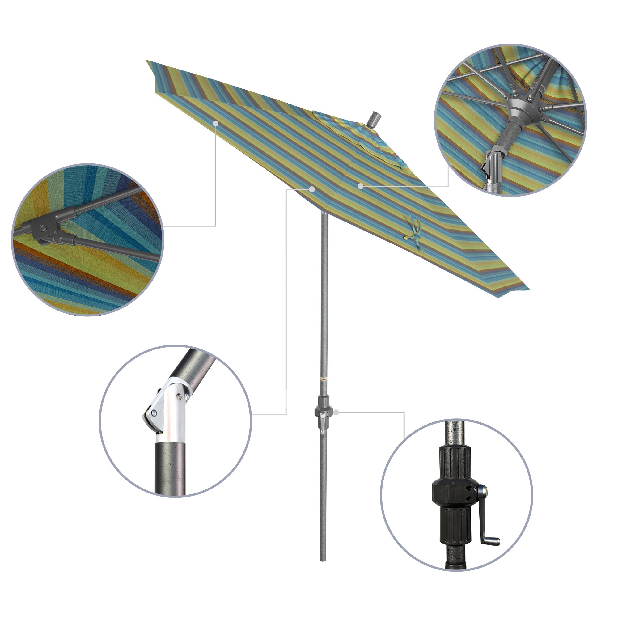 7.5' Sun Master Series Patio Umbrella - Sunbrella Fabric