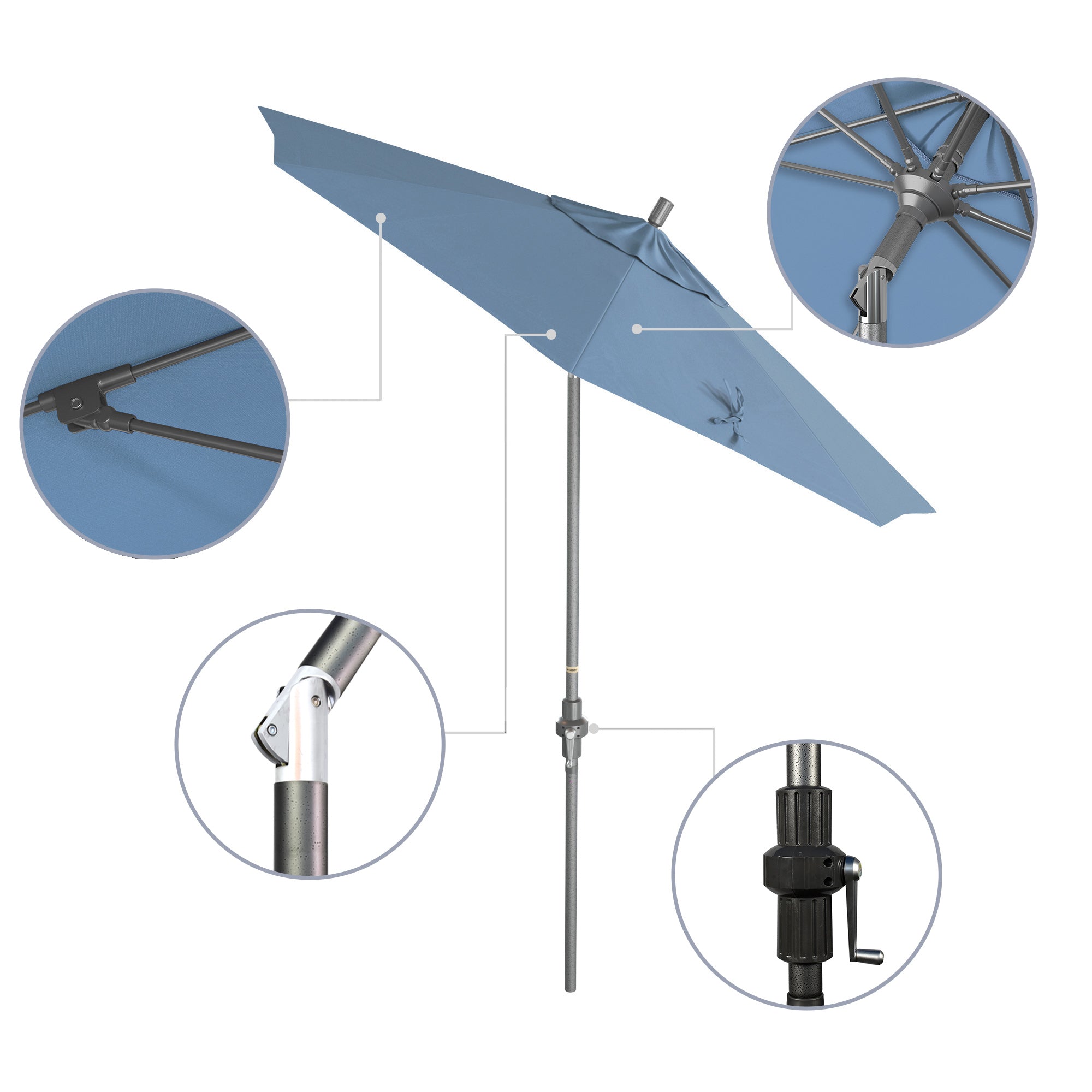 7.5' Sun Master Series Patio Umbrella - Sunbrella Fabric