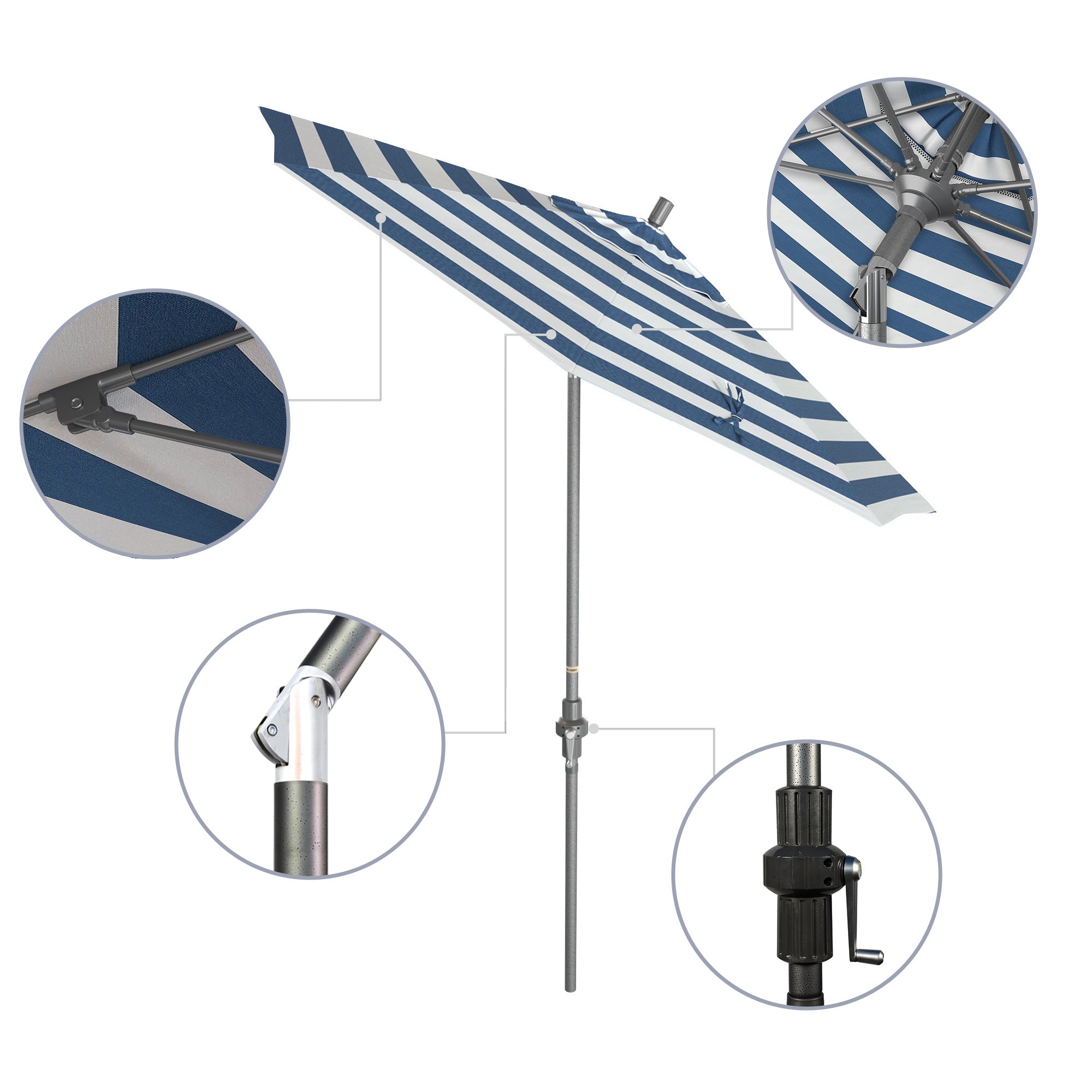 7.5' Sun Master Series Patio Umbrella - Sunbrella Fabric