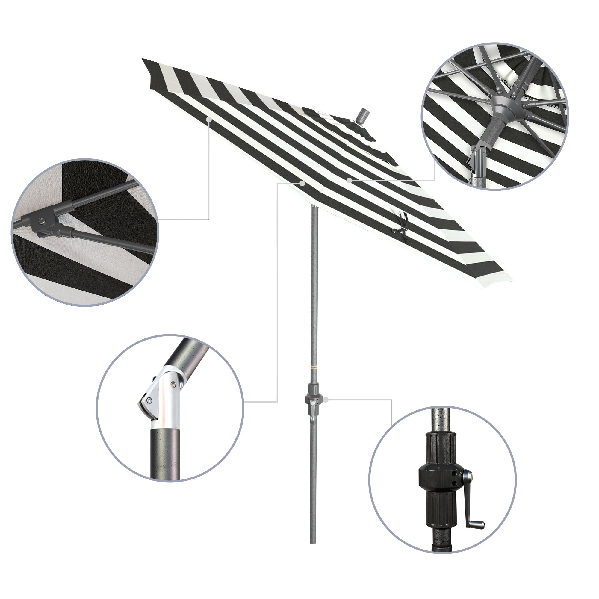 7.5' Sun Master Series Patio Umbrella - Sunbrella Fabric