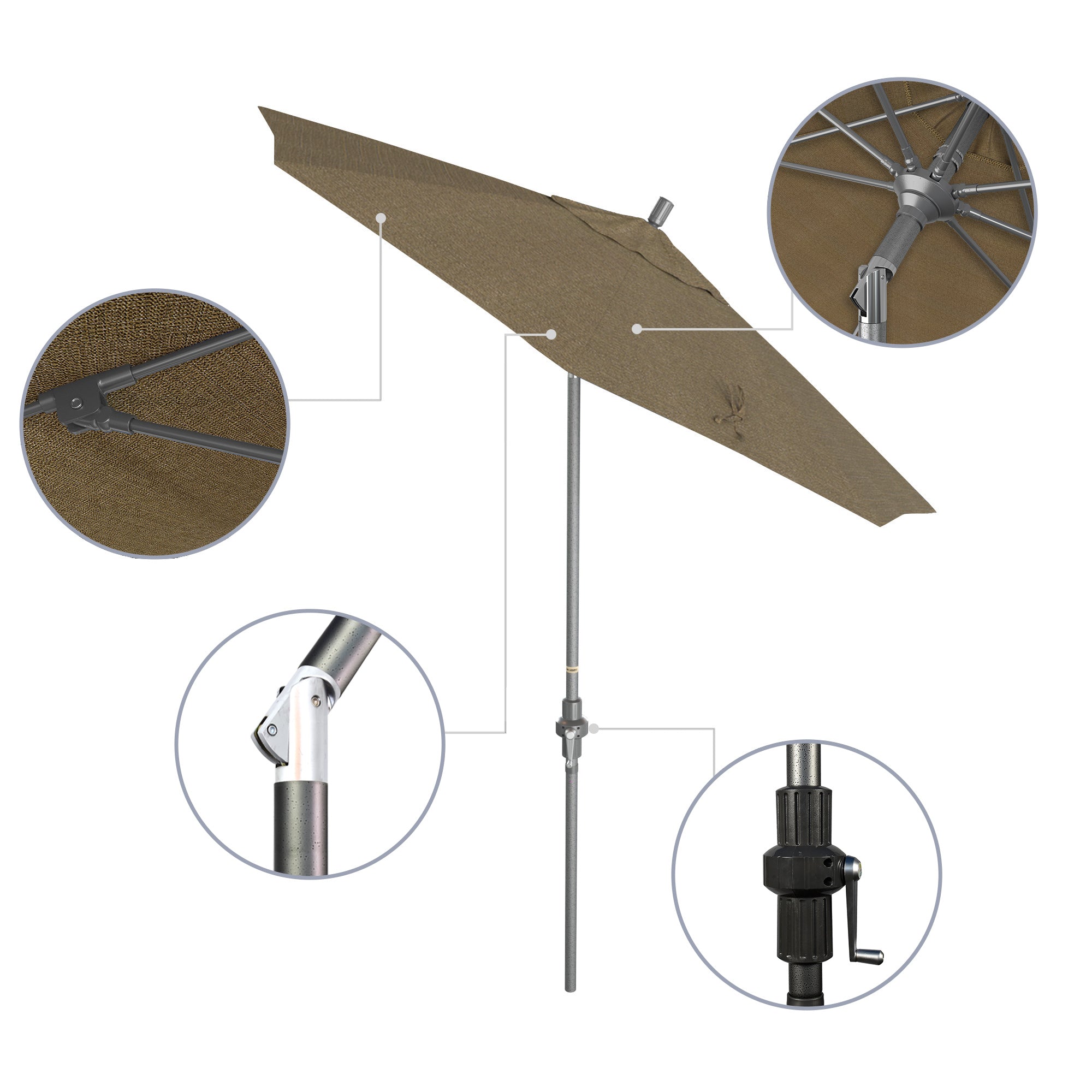 7.5' Sun Master Series Patio Umbrella - Sunbrella Fabric