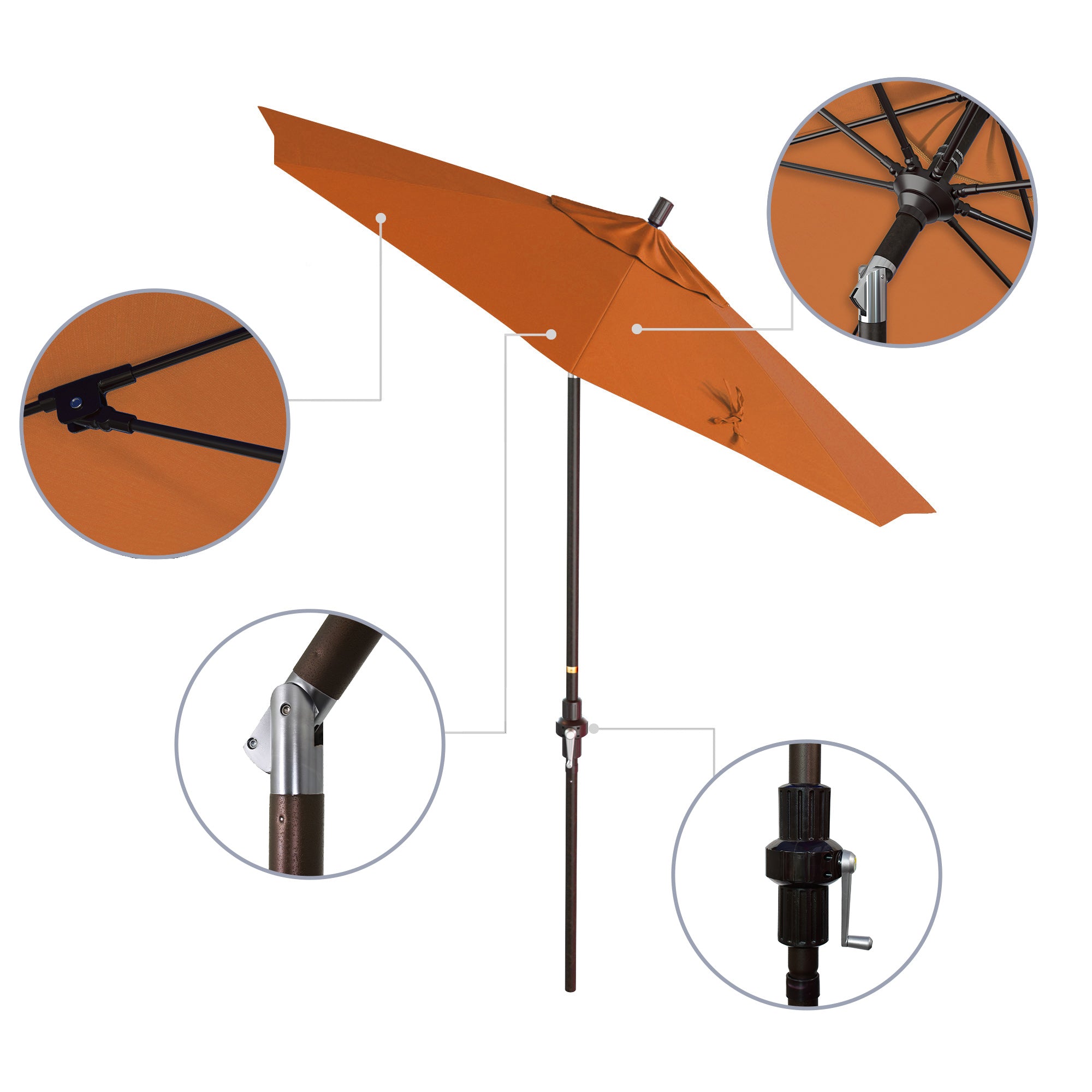 7.5' Sun Master Series Patio Umbrella - Sunbrella Fabric