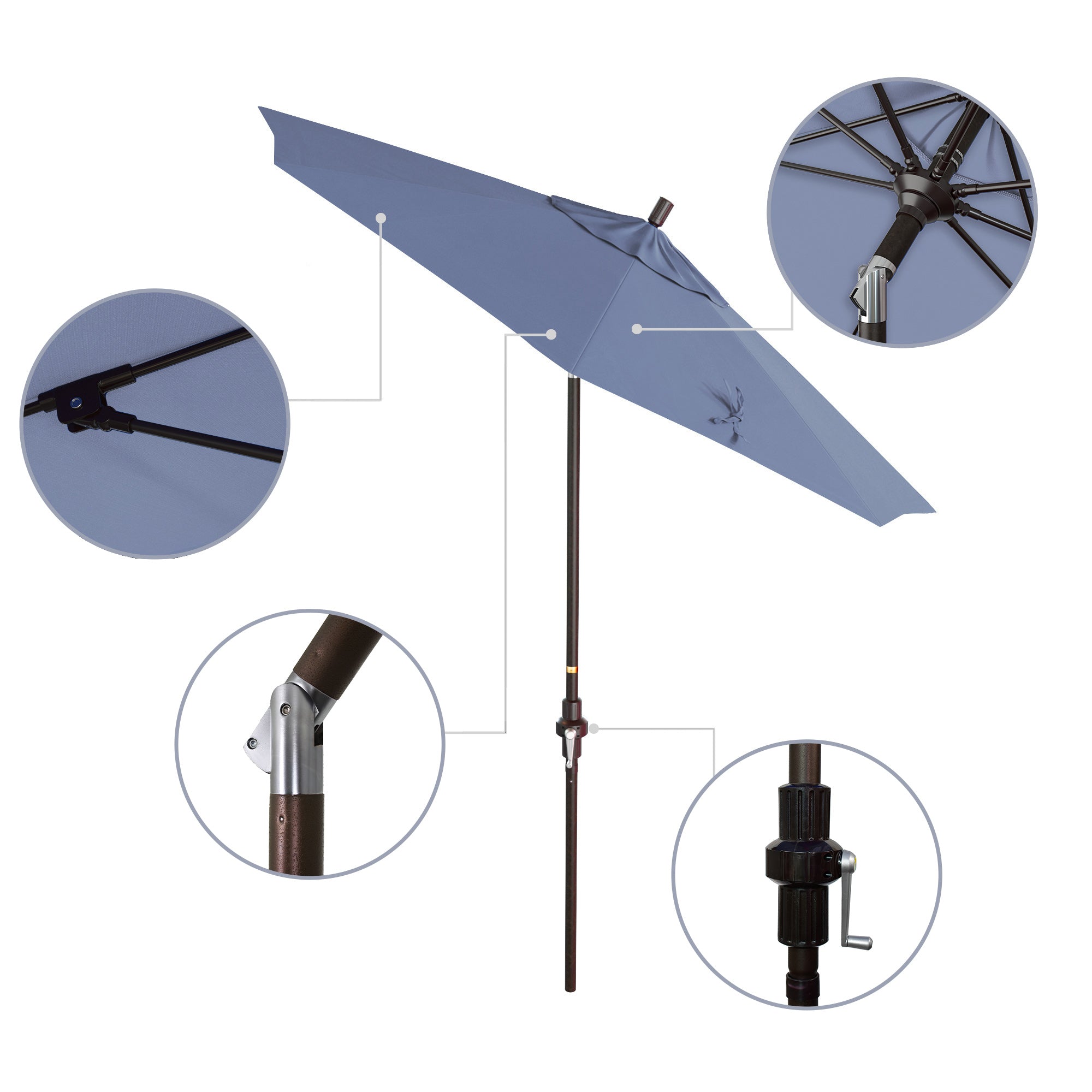 7.5' Sun Master Series Patio Umbrella - Sunbrella Fabric