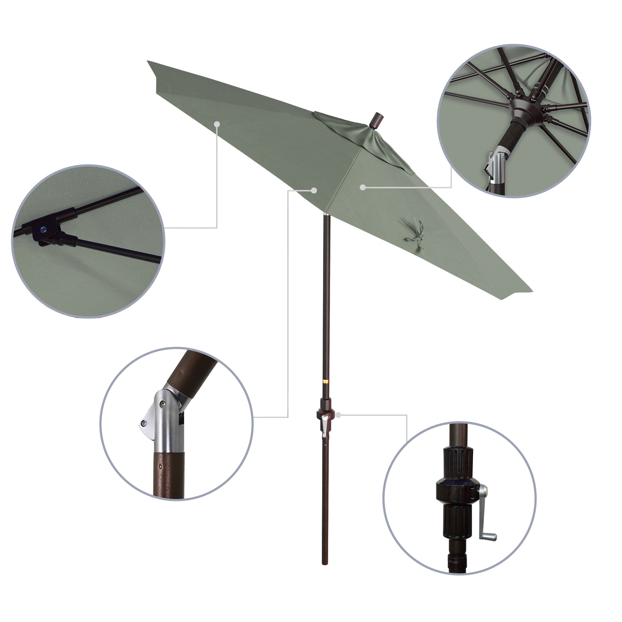 7.5' Sun Master Series Patio Umbrella - Sunbrella Fabric