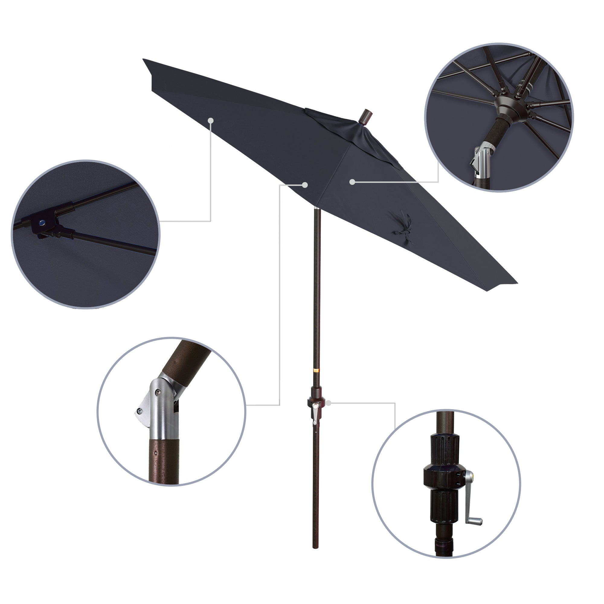 7.5' Sun Master Series Patio Umbrella - Sunbrella Fabric