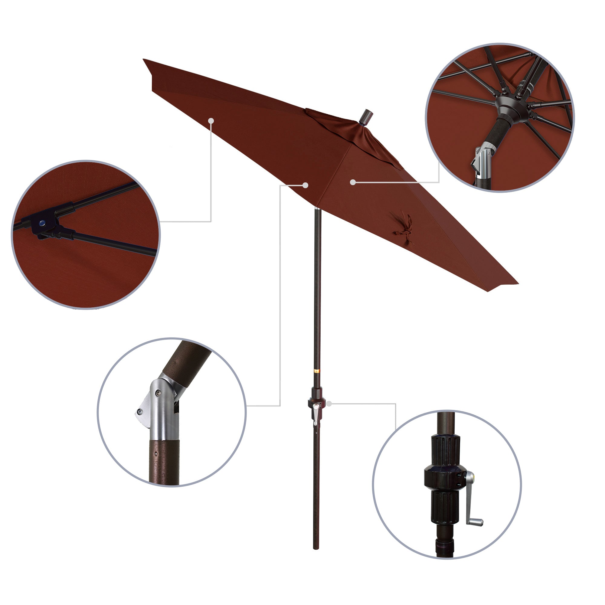 7.5' Sun Master Series Patio Umbrella - Sunbrella Fabric