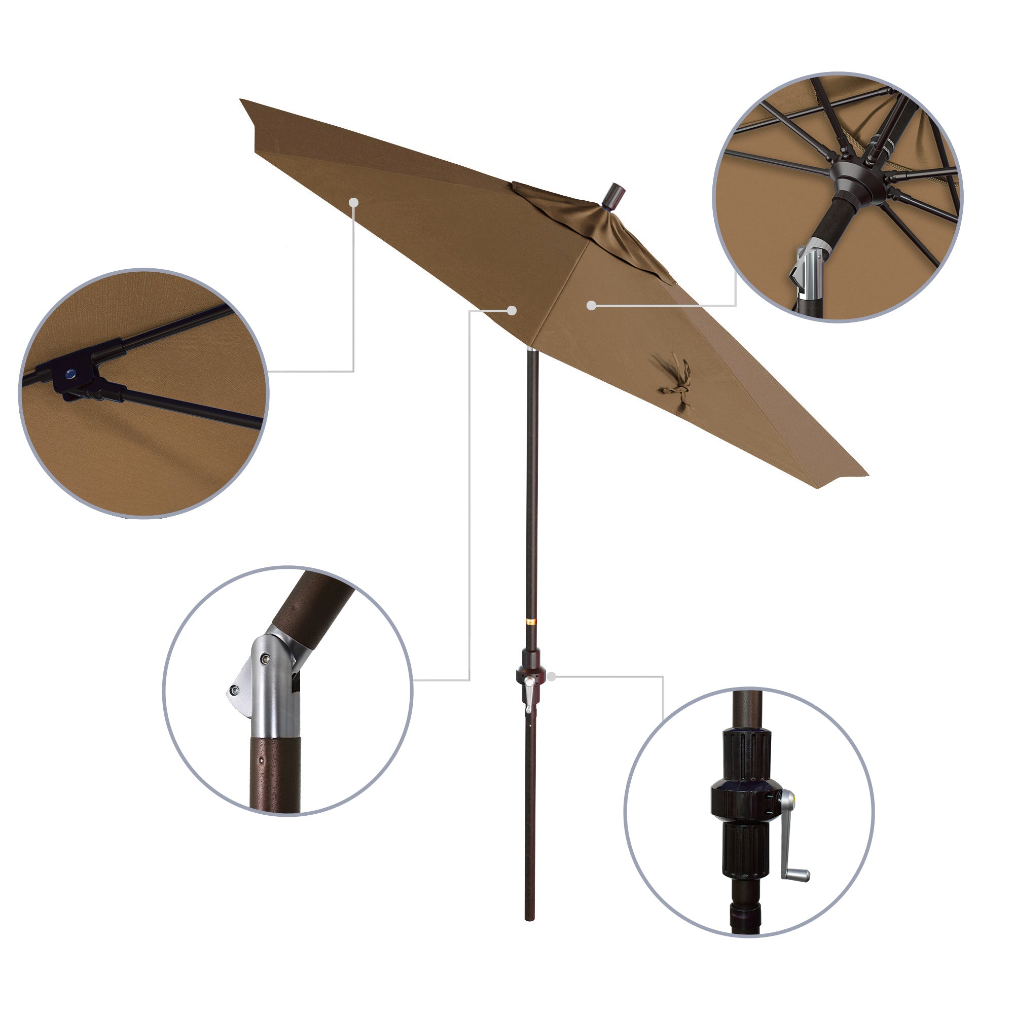 7.5' Sun Master Series Patio Umbrella - Sunbrella Fabric