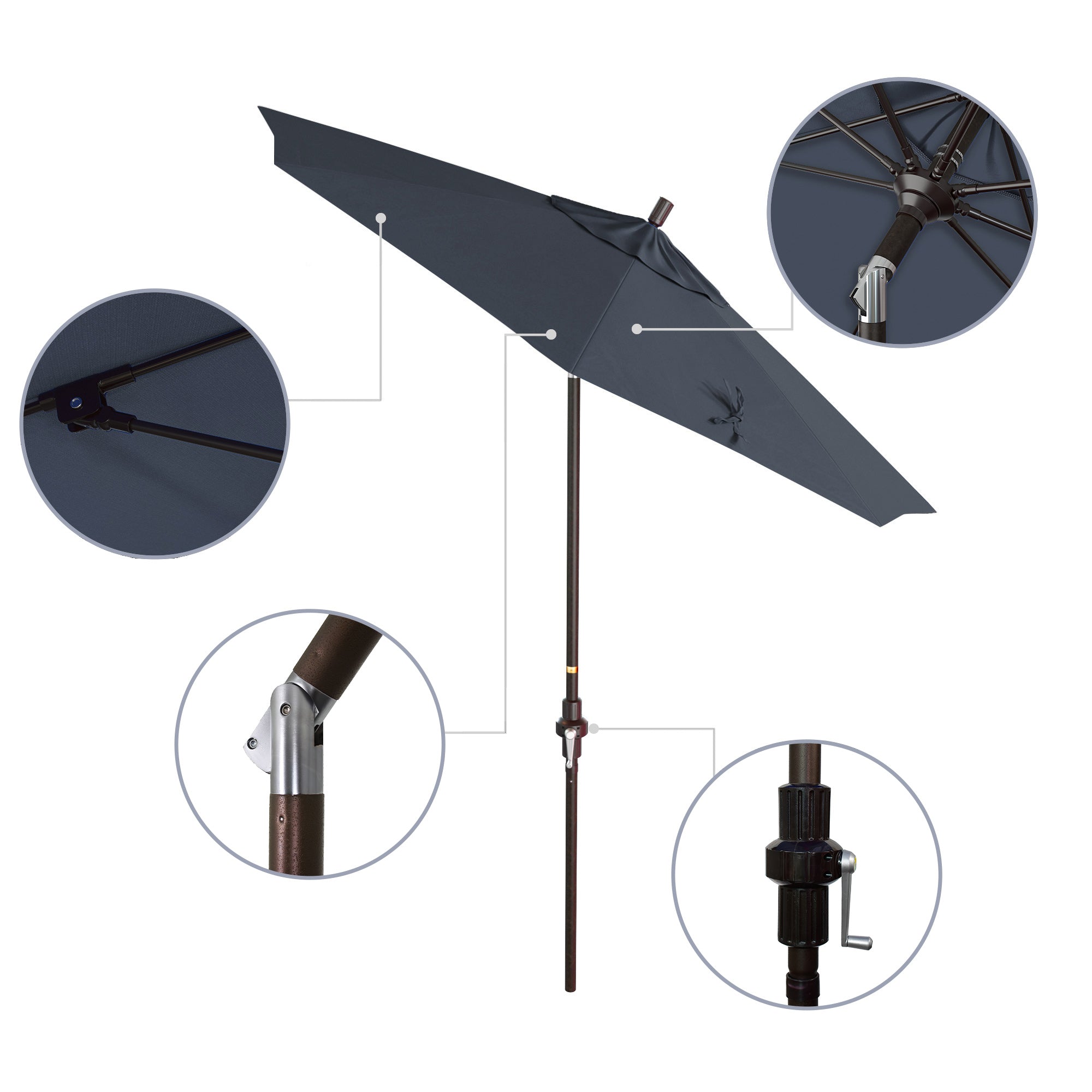 7.5' Sun Master Series Patio Umbrella - Sunbrella Fabric