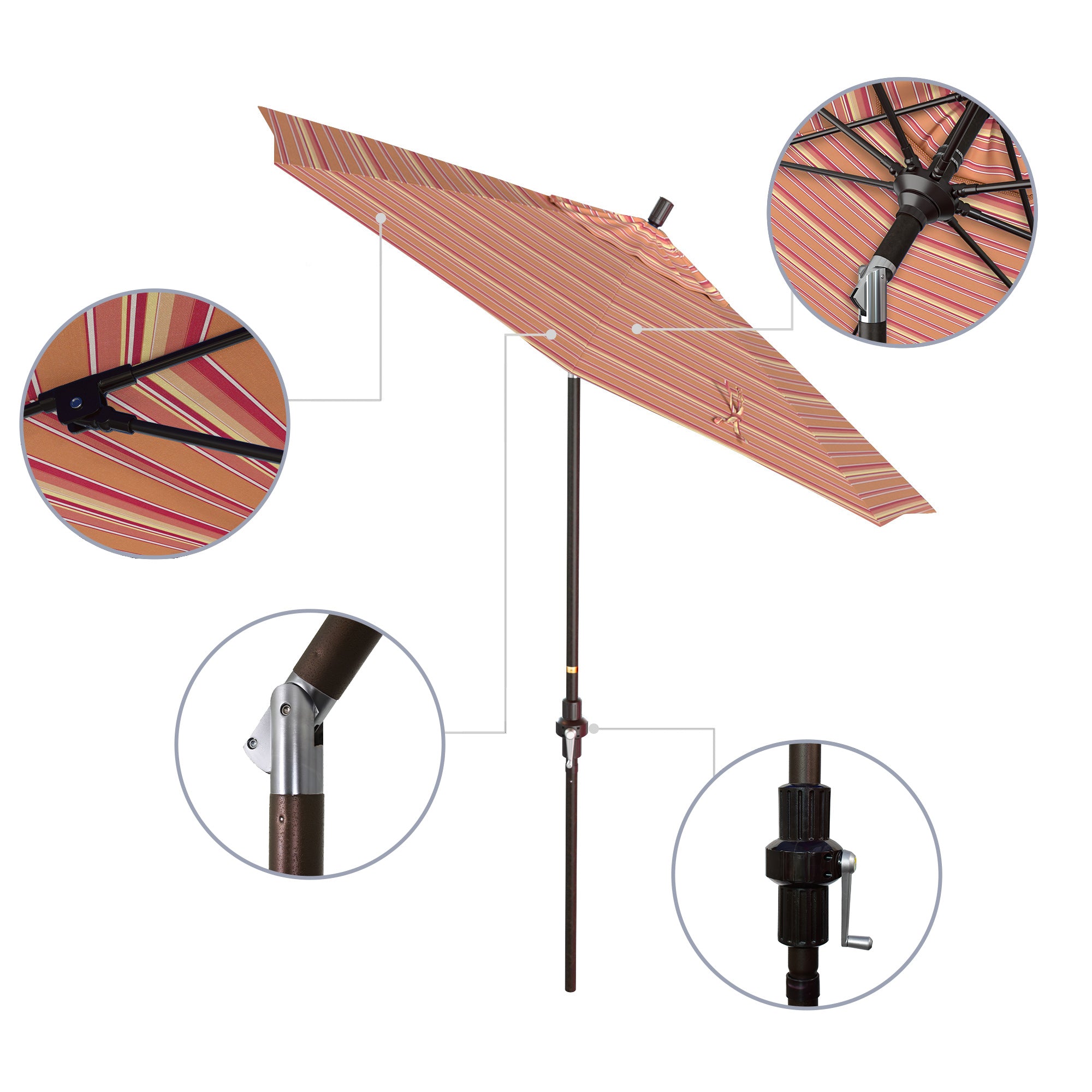 7.5' Sun Master Series Patio Umbrella - Sunbrella Fabric