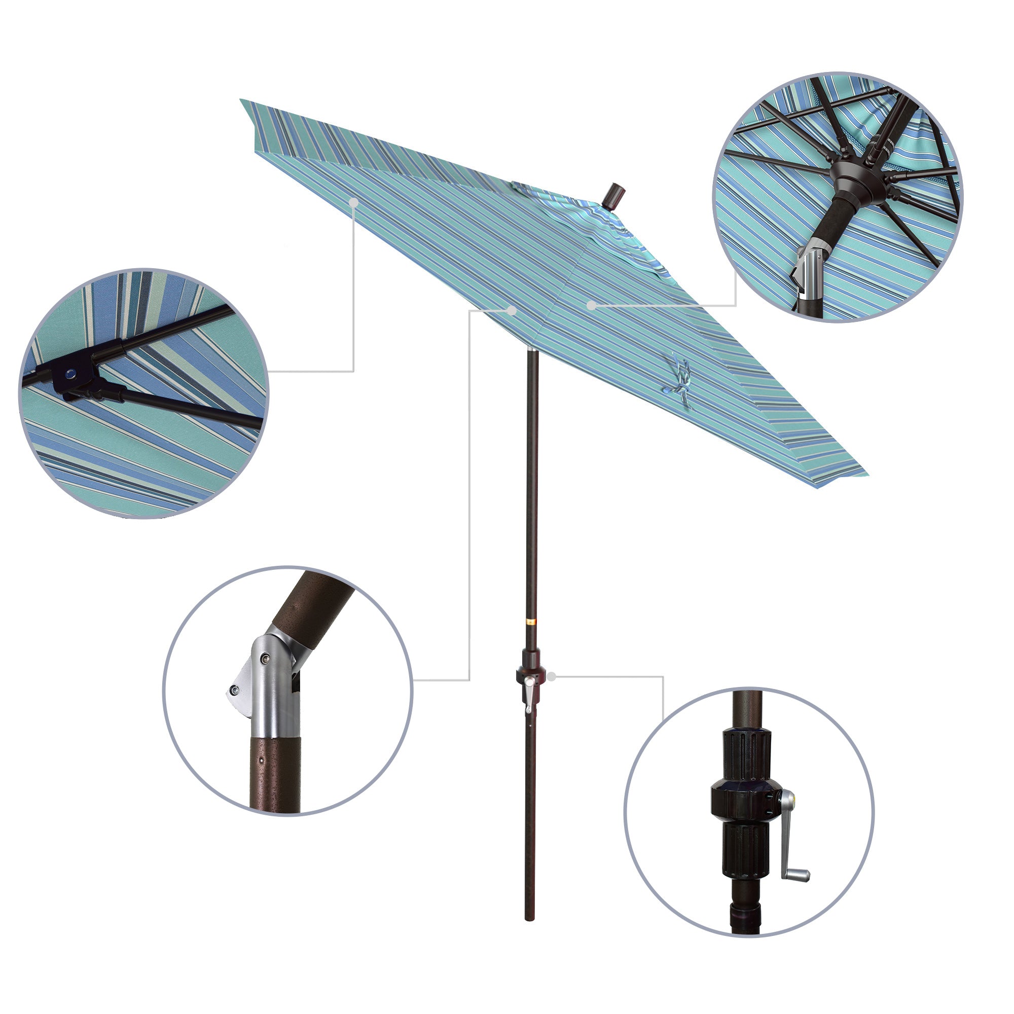 7.5' Sun Master Series Patio Umbrella - Sunbrella Fabric