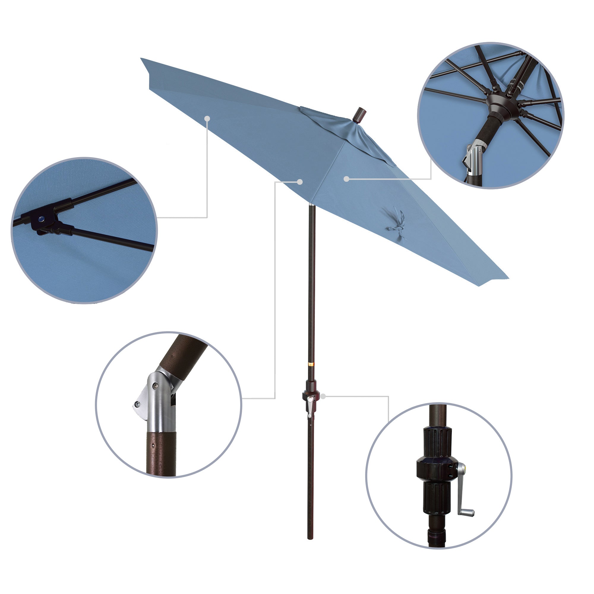 7.5' Sun Master Series Patio Umbrella - Sunbrella Fabric