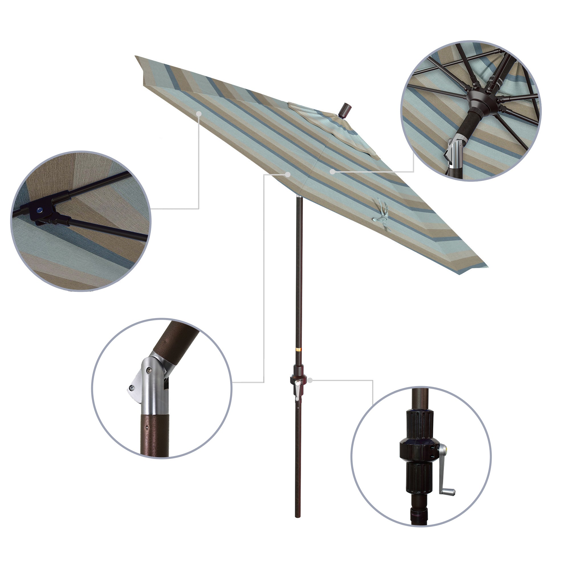 7.5' Sun Master Series Patio Umbrella - Sunbrella Fabric