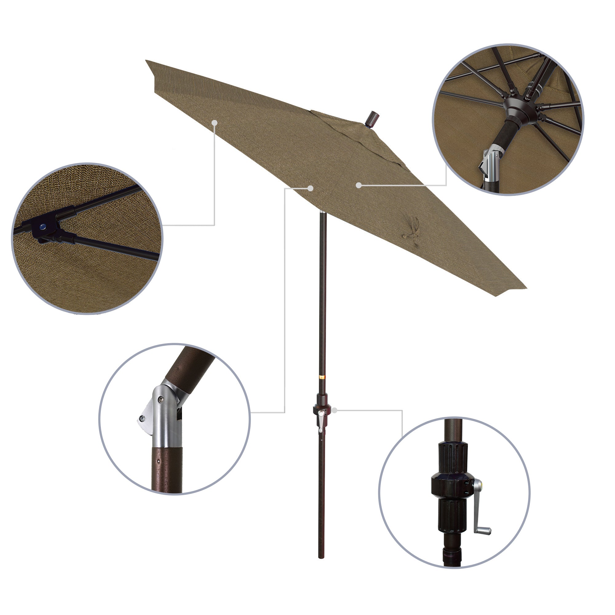 7.5' Sun Master Series Patio Umbrella - Sunbrella Fabric