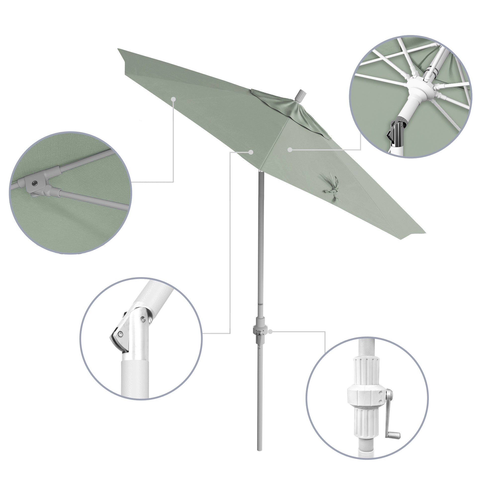 7.5' Sun Master Series Patio Umbrella - Sunbrella Fabric