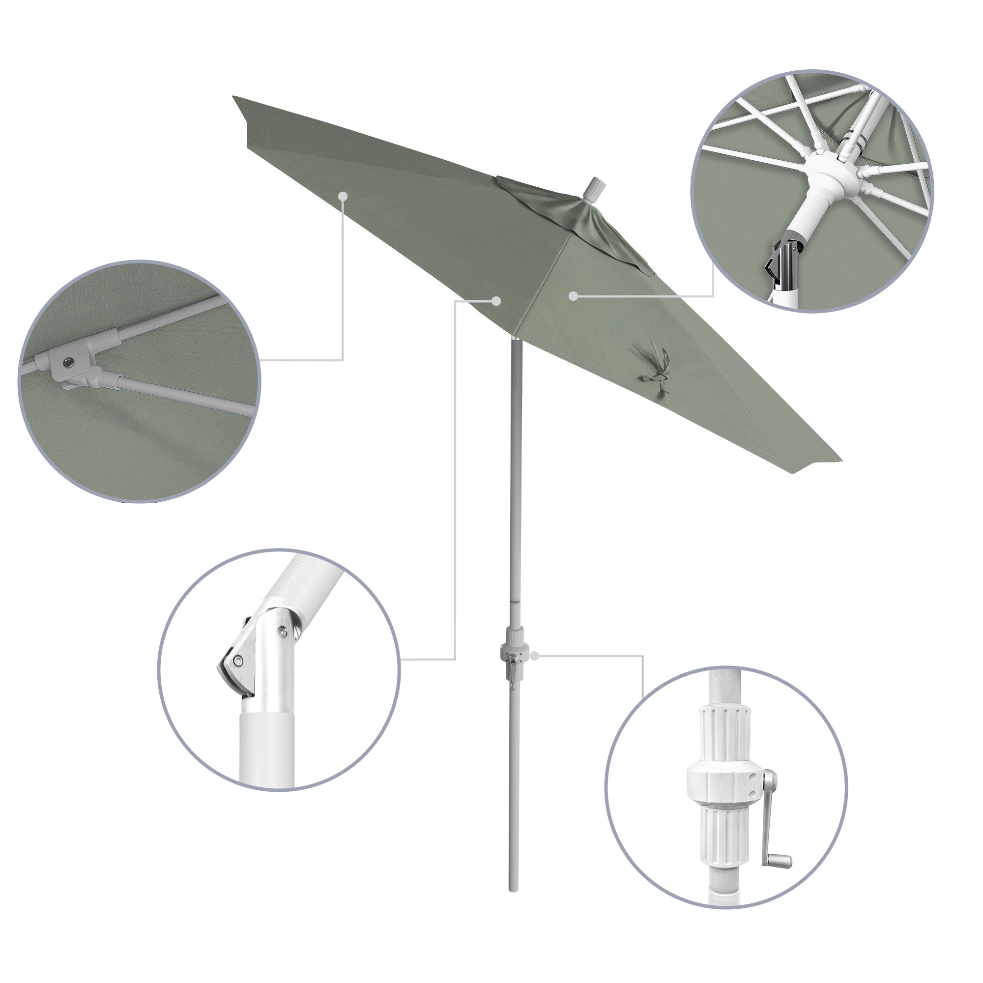 7.5' Sun Master Series Patio Umbrella - Sunbrella Fabric