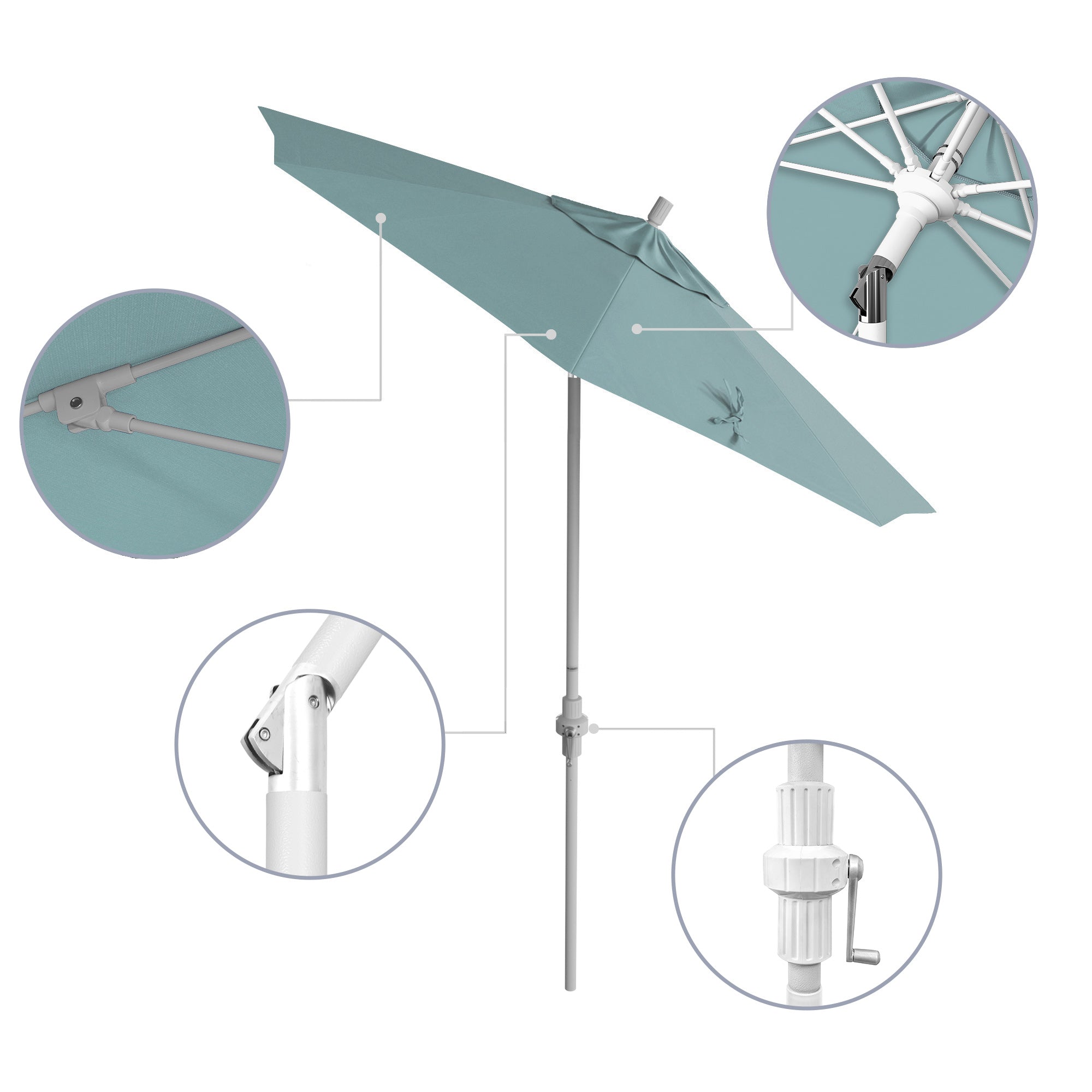 7.5' Sun Master Series Patio Umbrella - Sunbrella Fabric