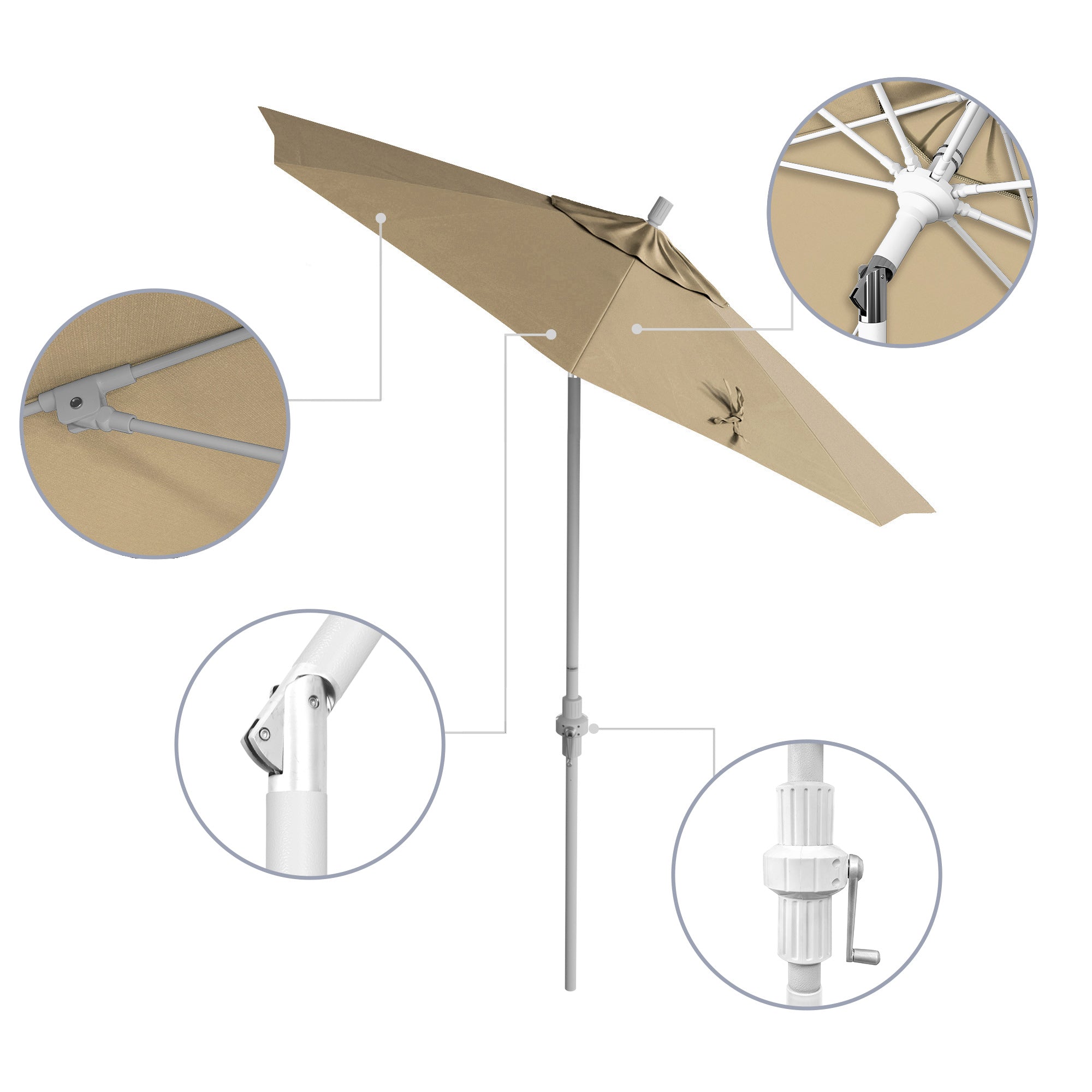 7.5' Sun Master Series Patio Umbrella - Sunbrella Fabric