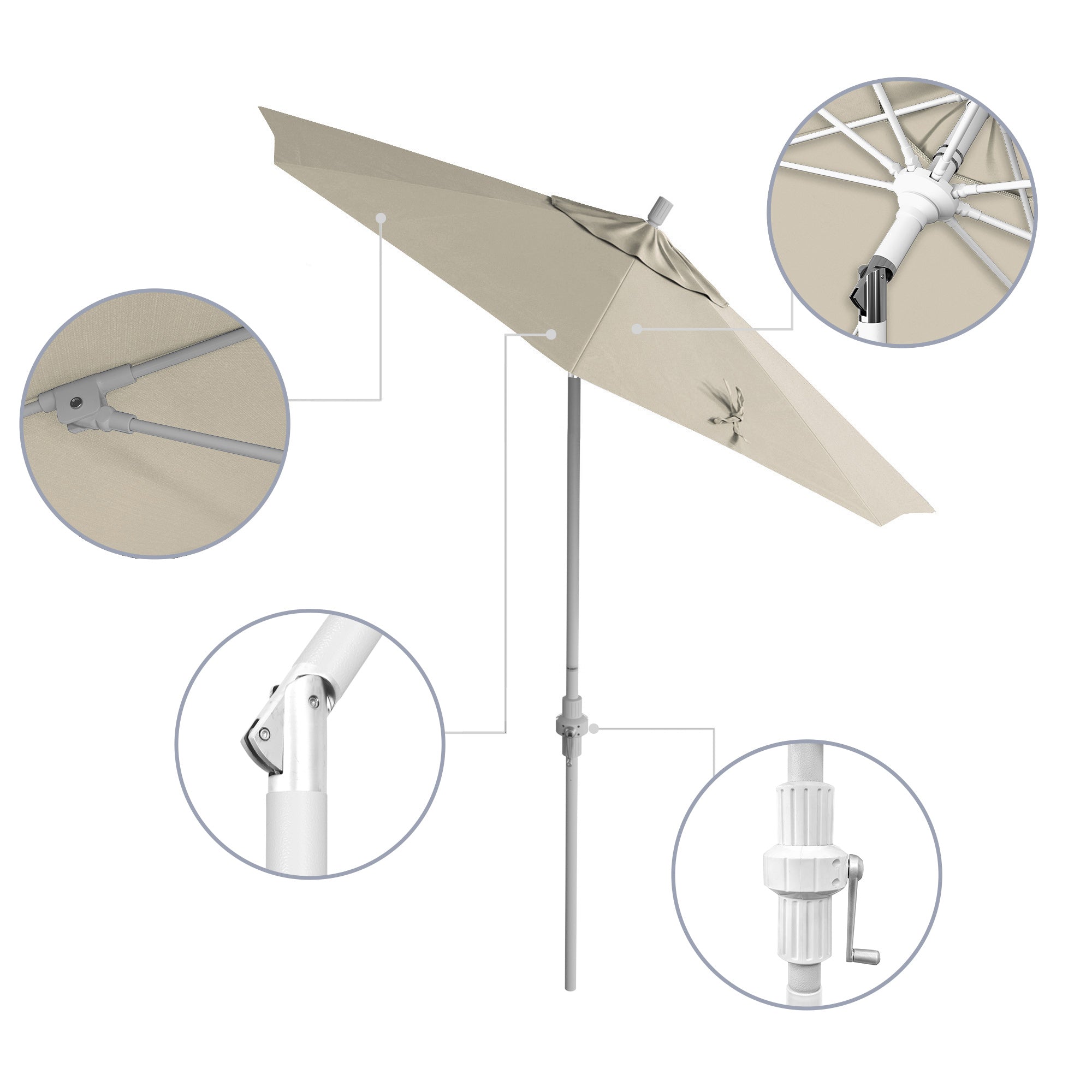 7.5' Sun Master Series Patio Umbrella - Sunbrella Fabric