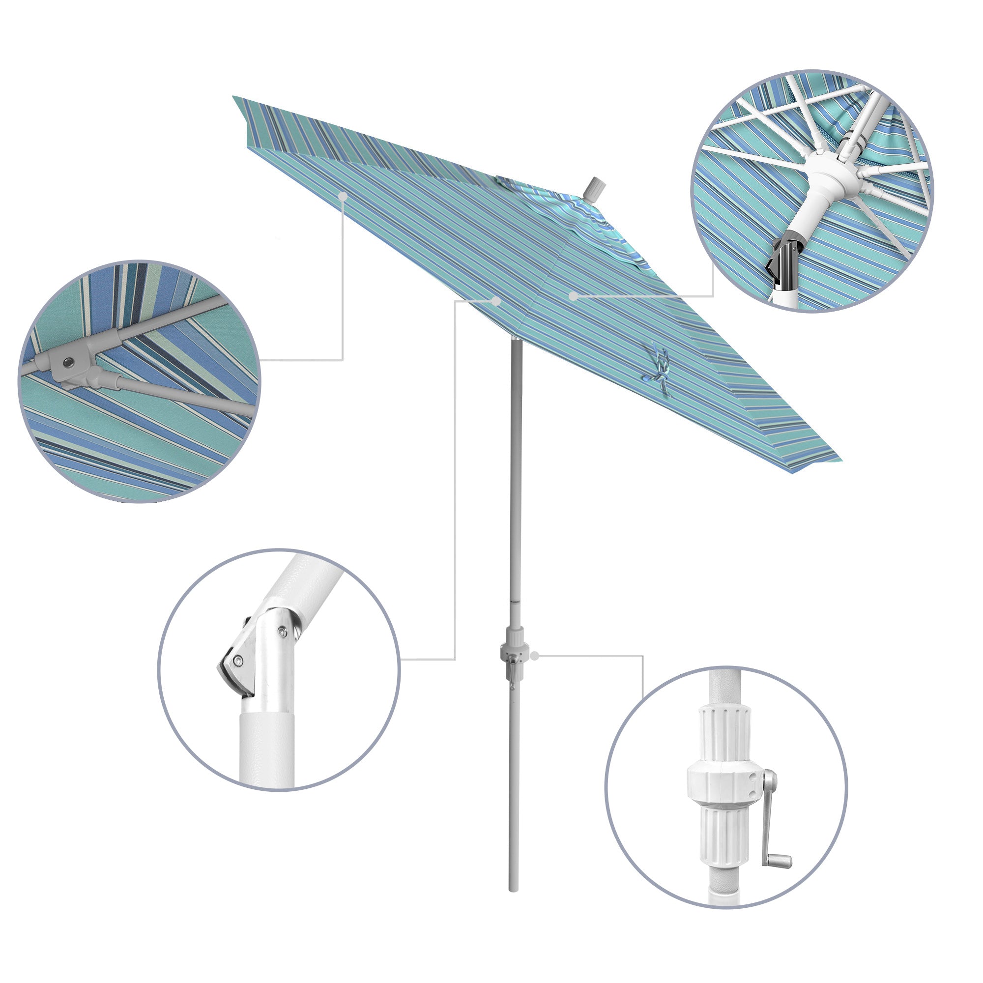 7.5' Sun Master Series Patio Umbrella - Sunbrella Fabric