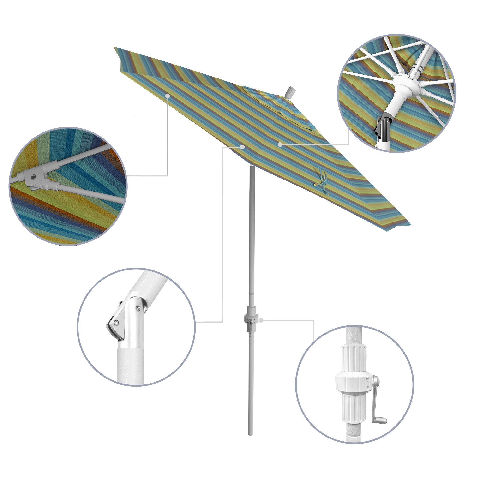 7.5' Sun Master Series Patio Umbrella - Sunbrella Fabric