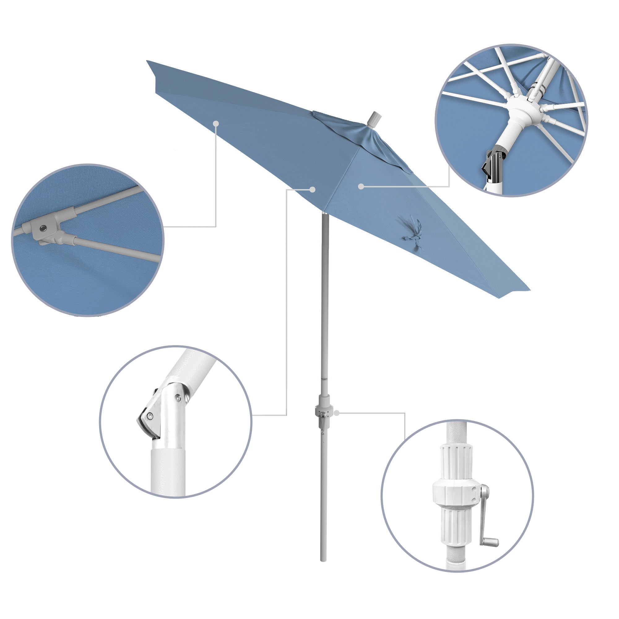 7.5' Sun Master Series Patio Umbrella - Sunbrella Fabric