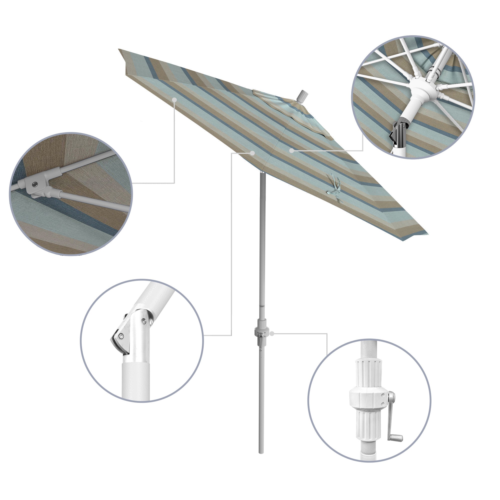 7.5' Sun Master Series Patio Umbrella - Sunbrella Fabric