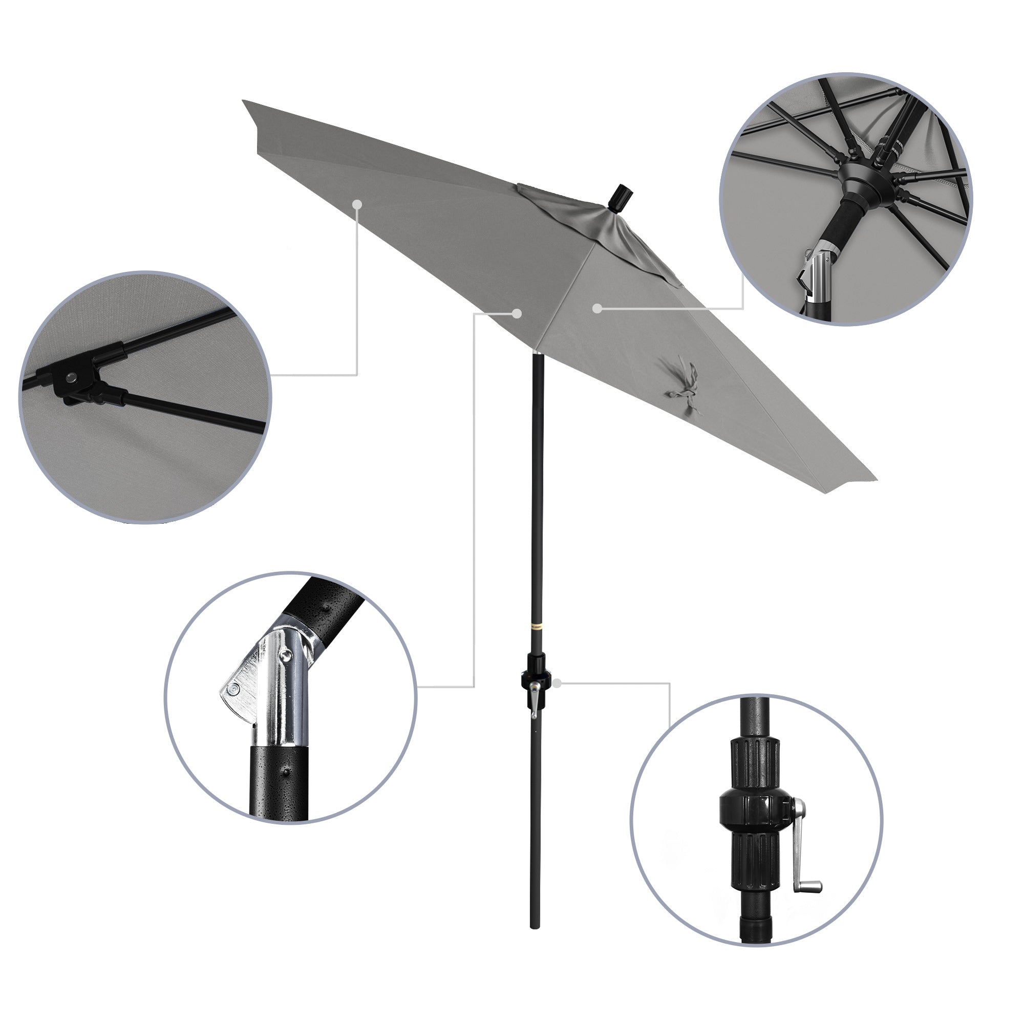 7.5' Sun Master Series Patio Umbrella - Sunbrella Fabric