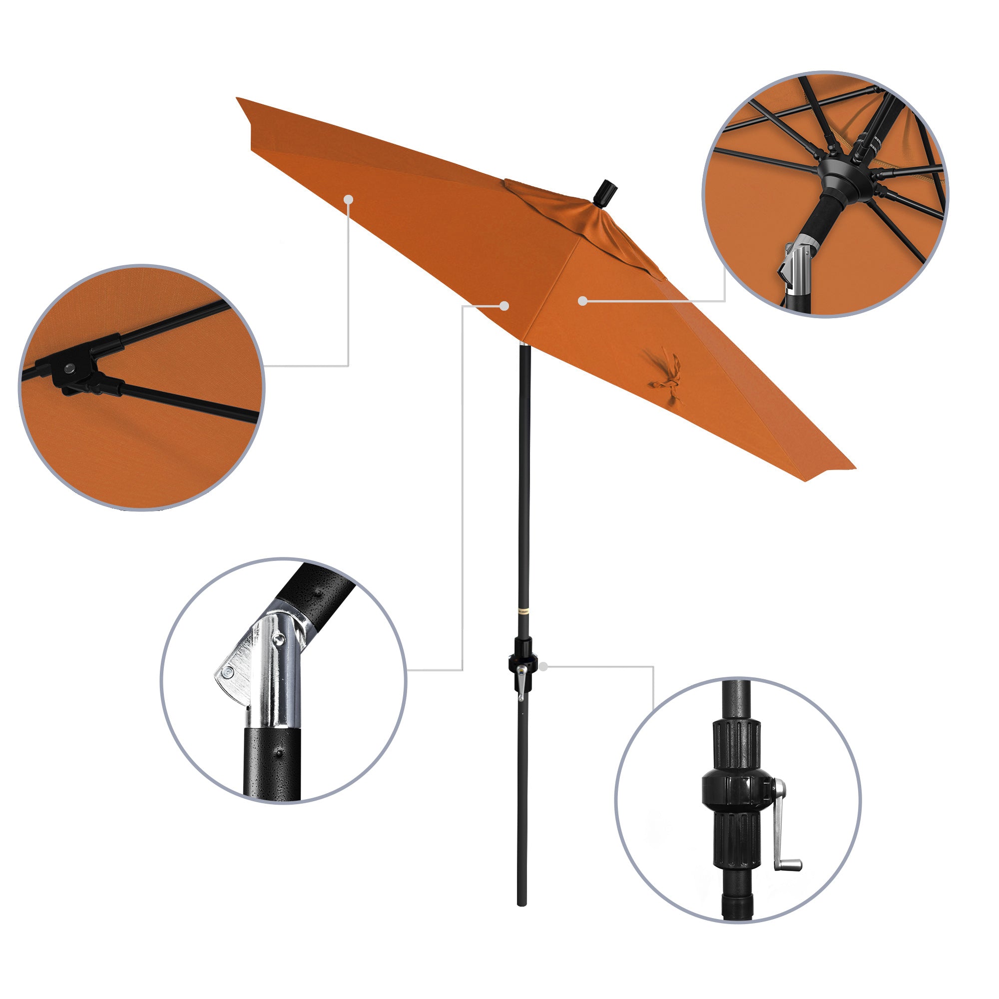 7.5' Sun Master Series Patio Umbrella - Sunbrella Fabric