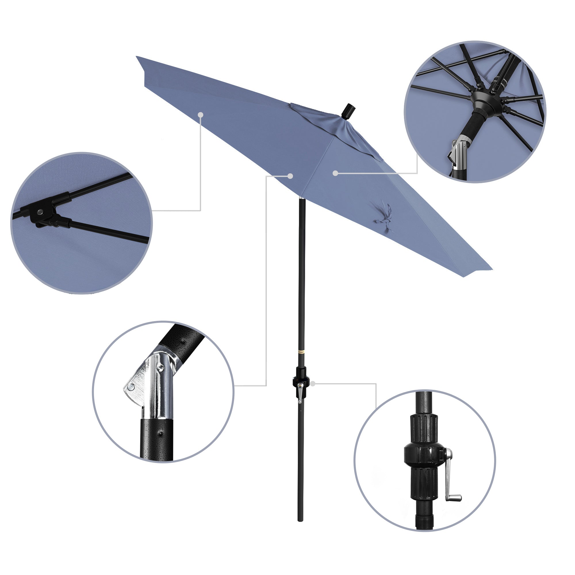 7.5' Sun Master Series Patio Umbrella - Sunbrella Fabric