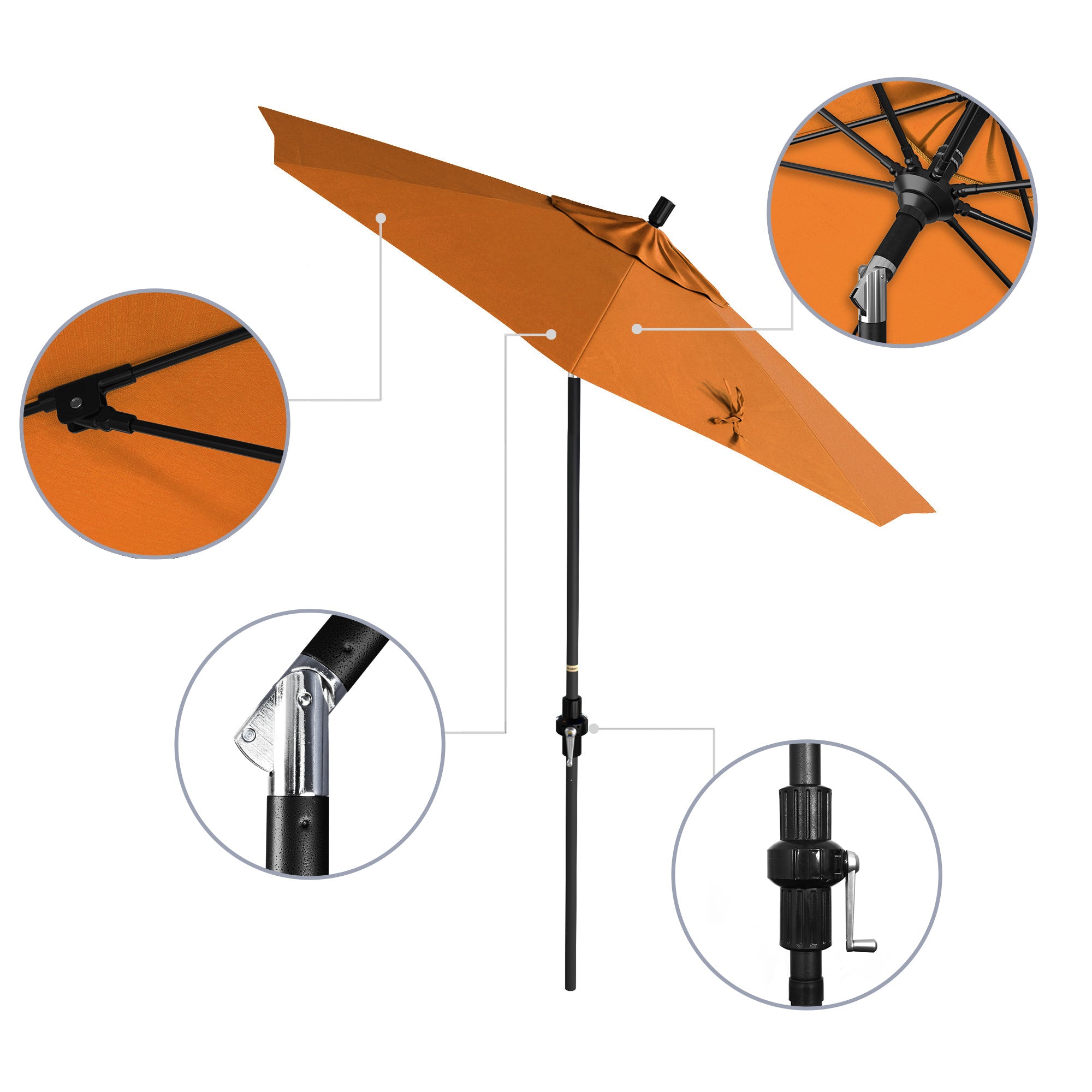 7.5' Sun Master Series Patio Umbrella - Sunbrella Fabric