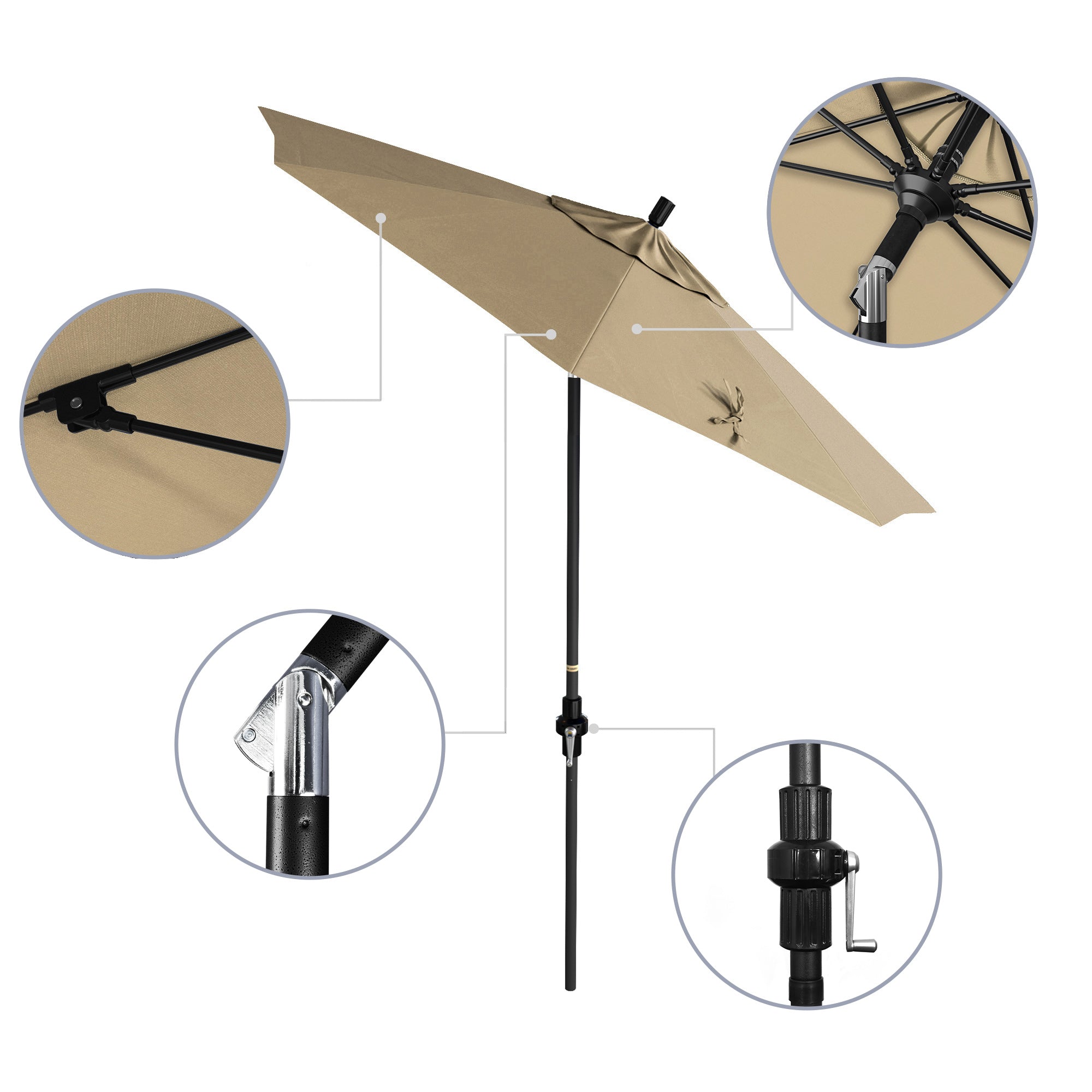 7.5' Sun Master Series Patio Umbrella - Sunbrella Fabric