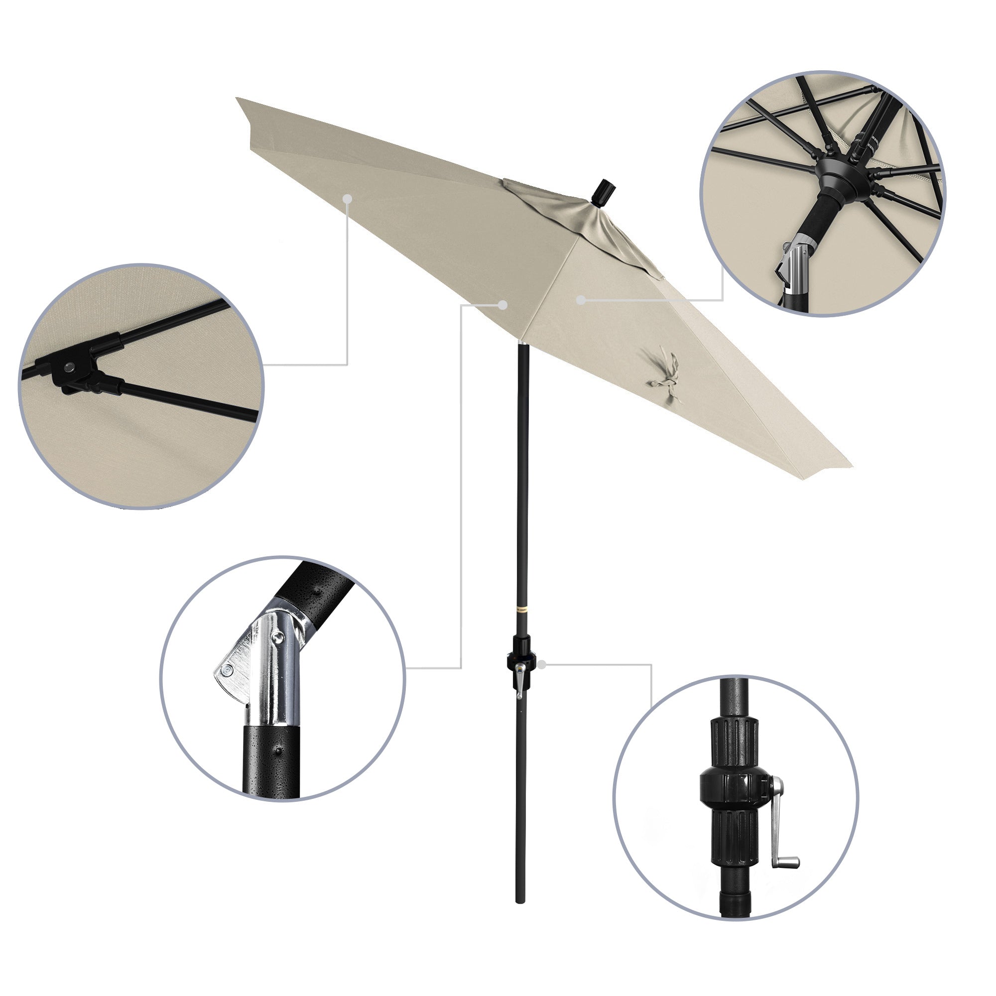 7.5' Sun Master Series Patio Umbrella - Sunbrella Fabric