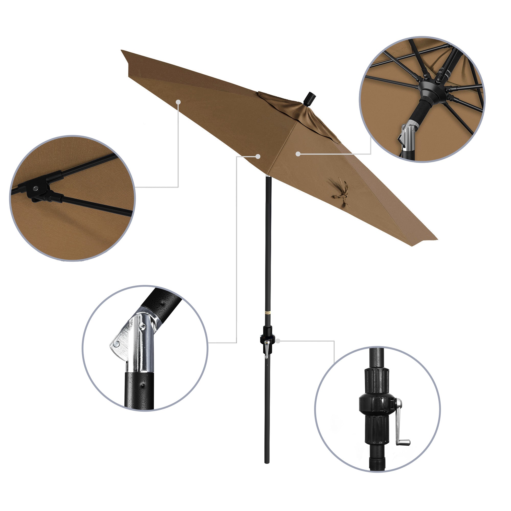 7.5' Sun Master Series Patio Umbrella - Sunbrella Fabric