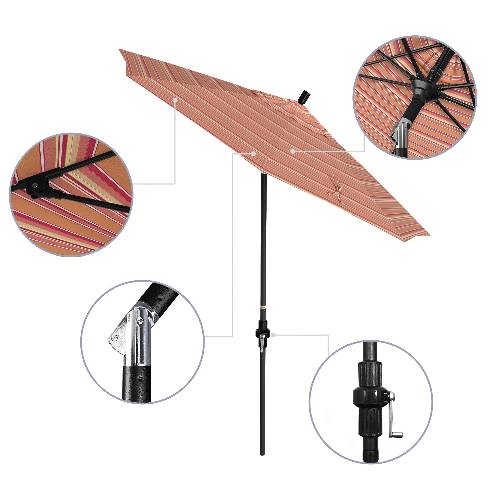 7.5' Sun Master Series Patio Umbrella - Sunbrella Fabric