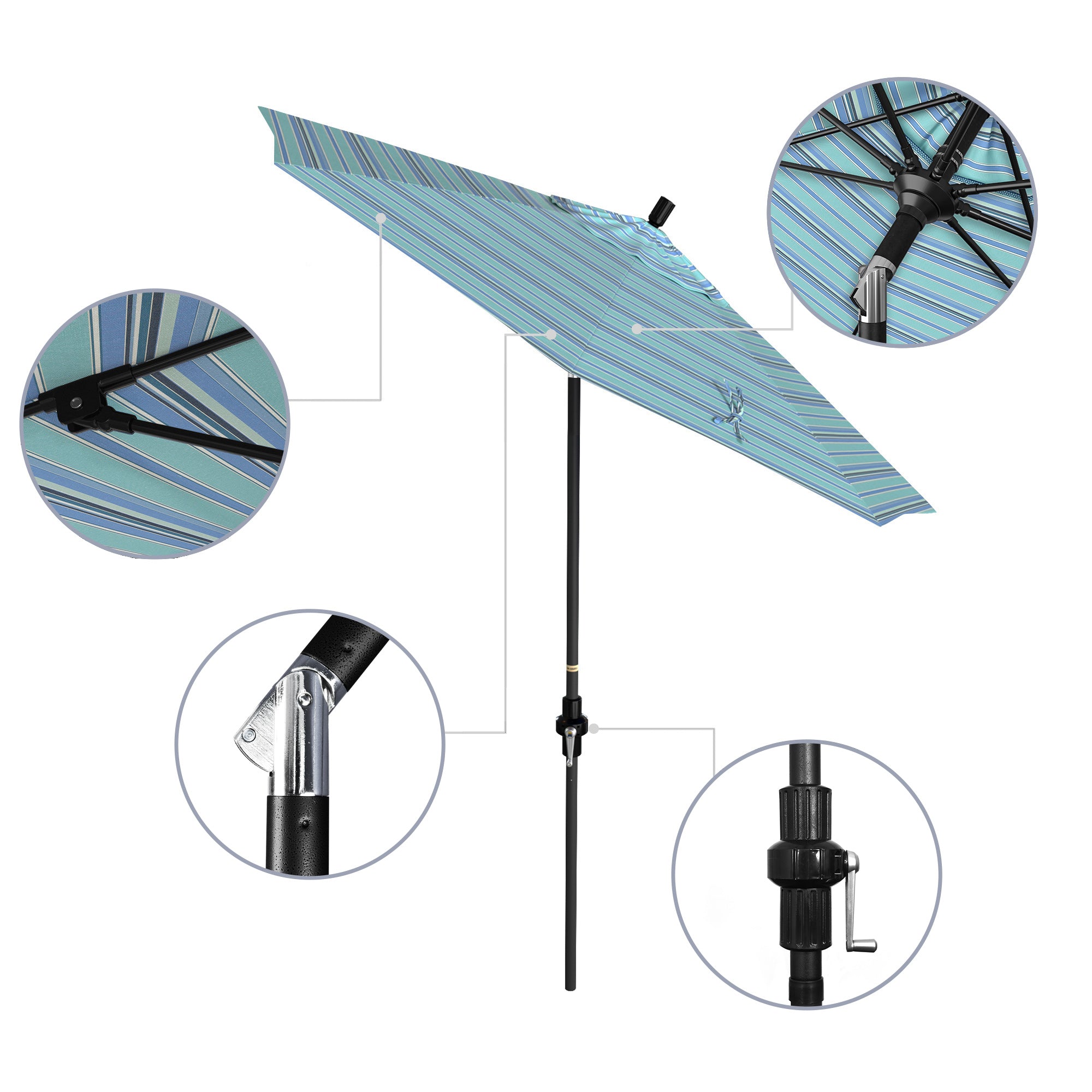 7.5' Sun Master Series Patio Umbrella - Sunbrella Fabric