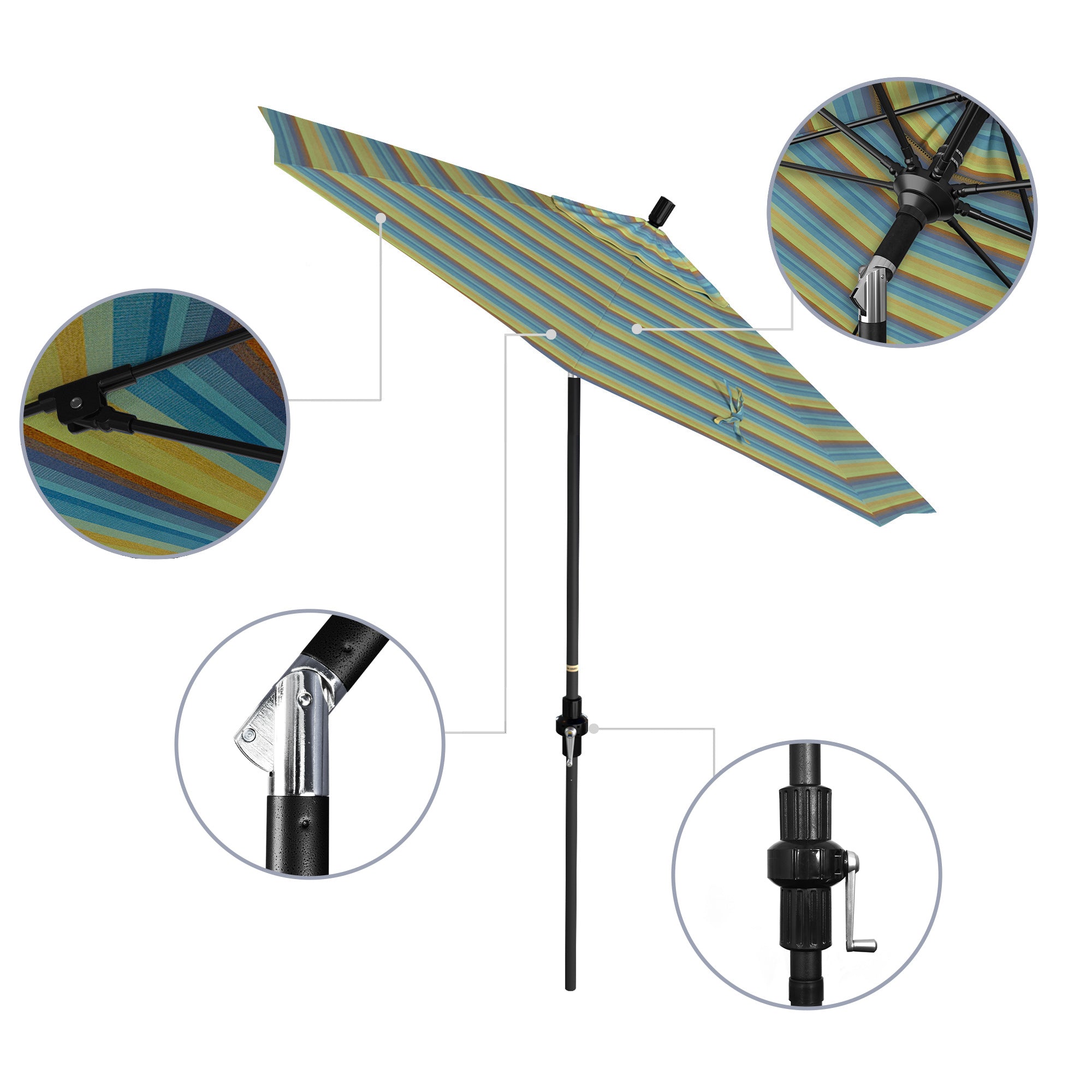 7.5' Sun Master Series Patio Umbrella - Sunbrella Fabric