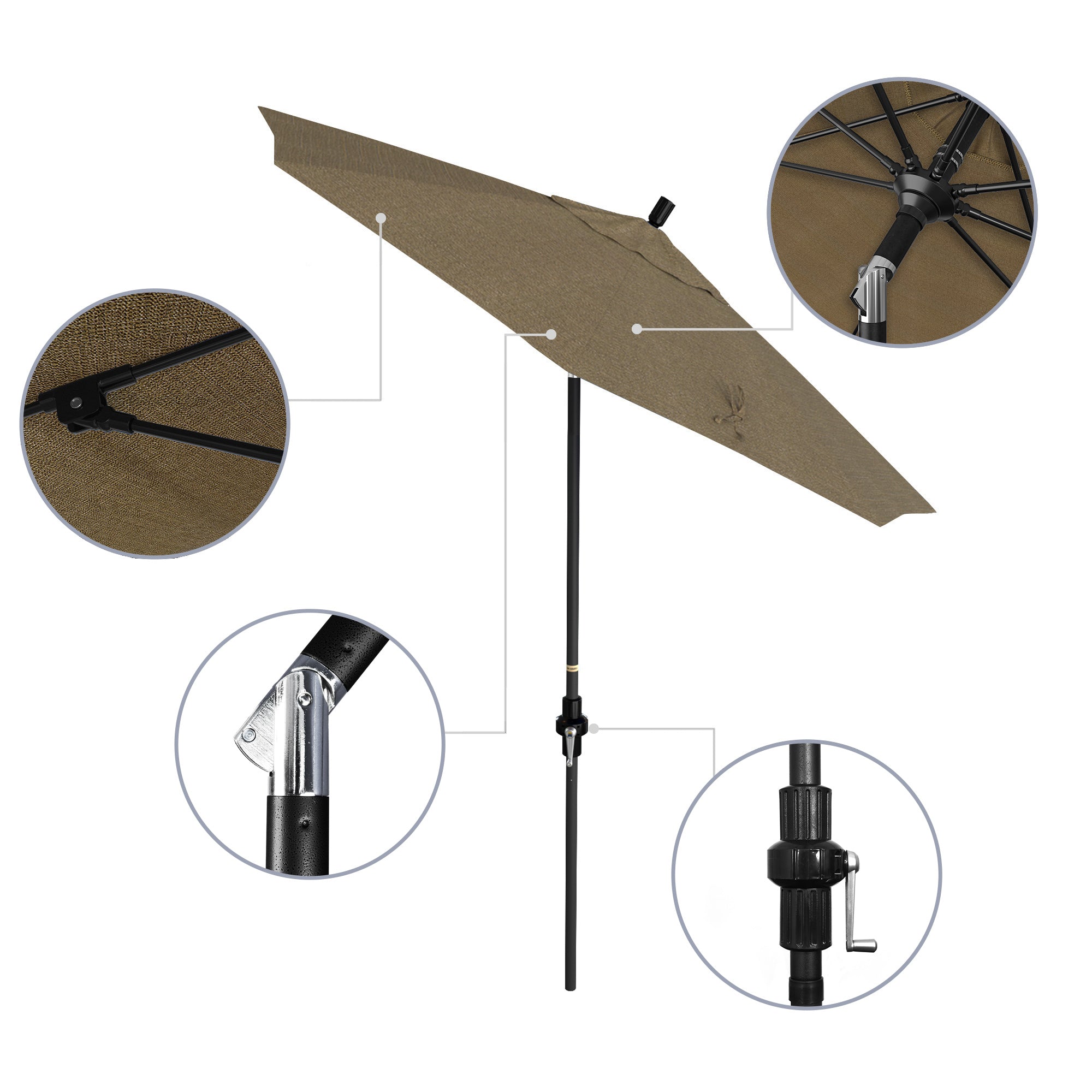 7.5' Sun Master Series Patio Umbrella - Sunbrella Fabric