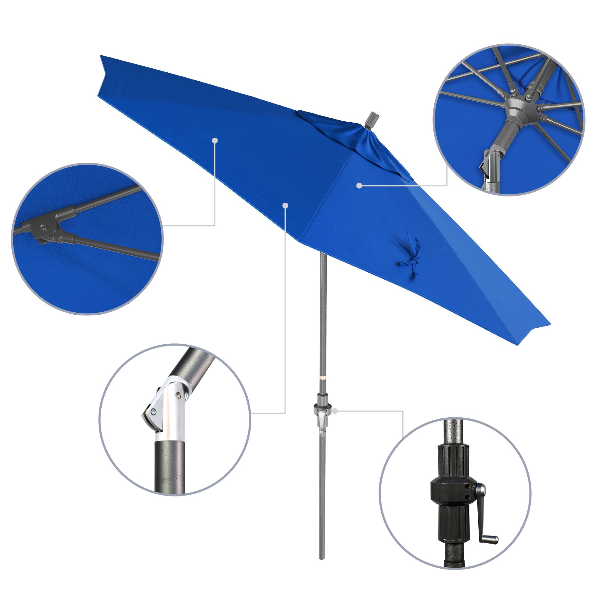 9' Sun Master Series Patio Umbrella - Sunbrella Fabric