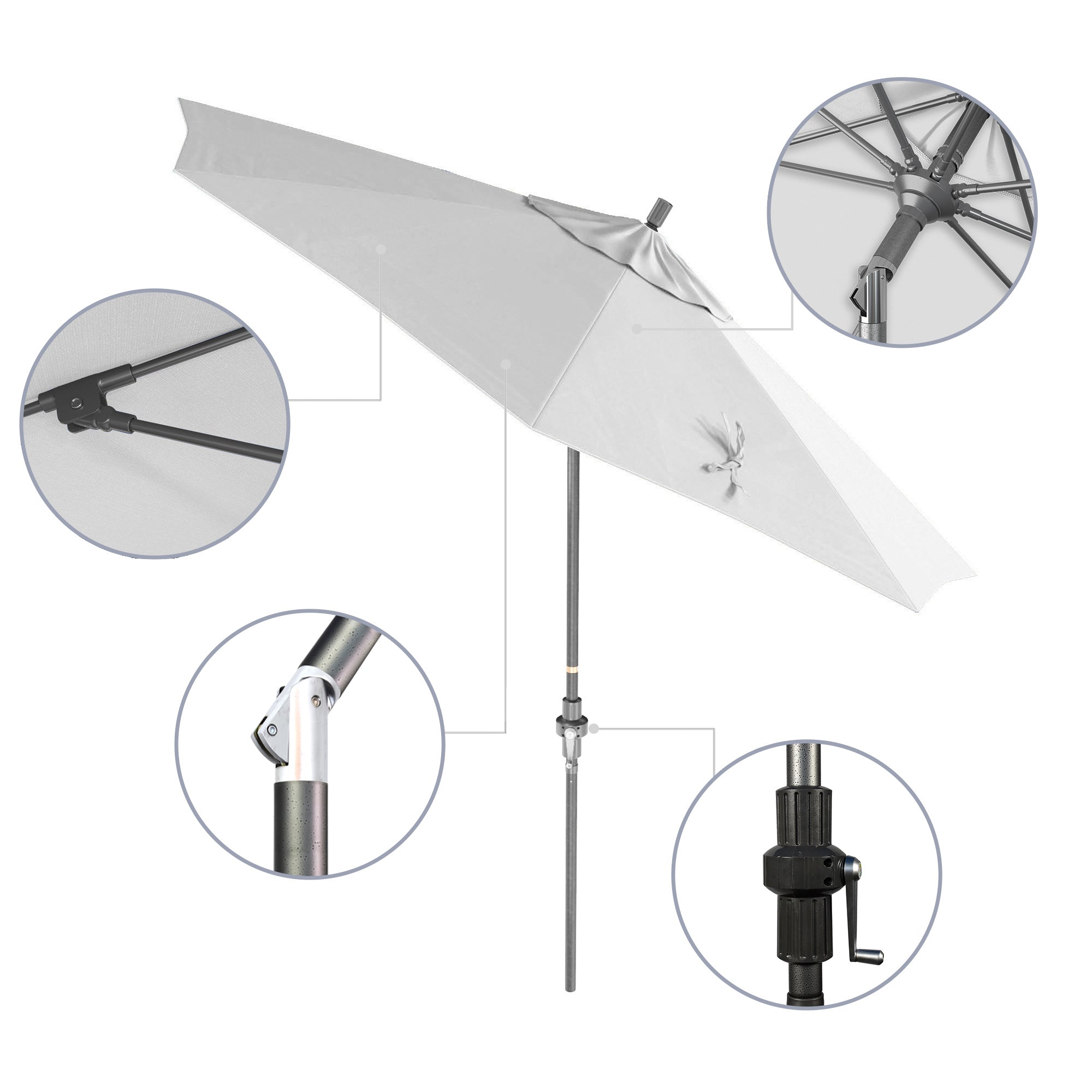 9' Sun Master Series Patio Umbrella - Sunbrella Fabric