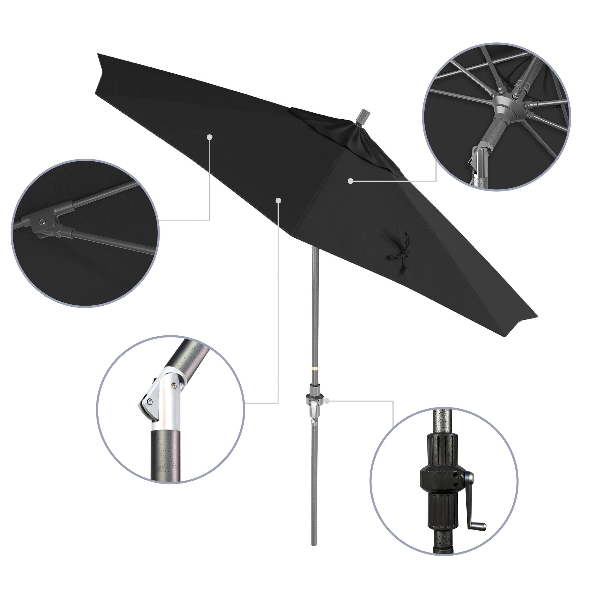 9' Sun Master Series Patio Umbrella - Sunbrella Fabric
