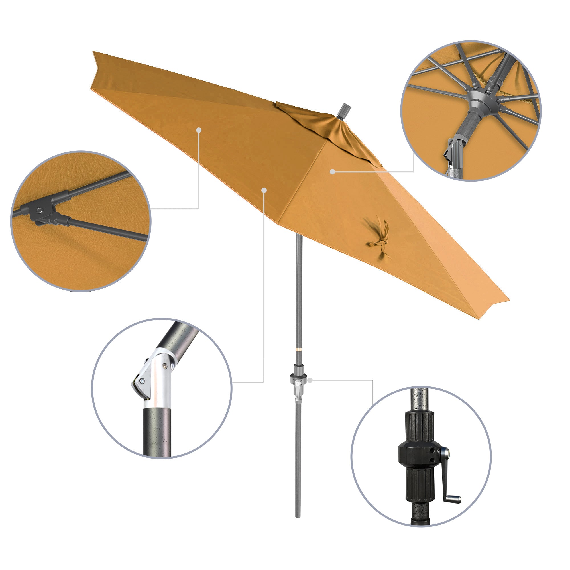 9' Sun Master Series Patio Umbrella - Sunbrella Fabric