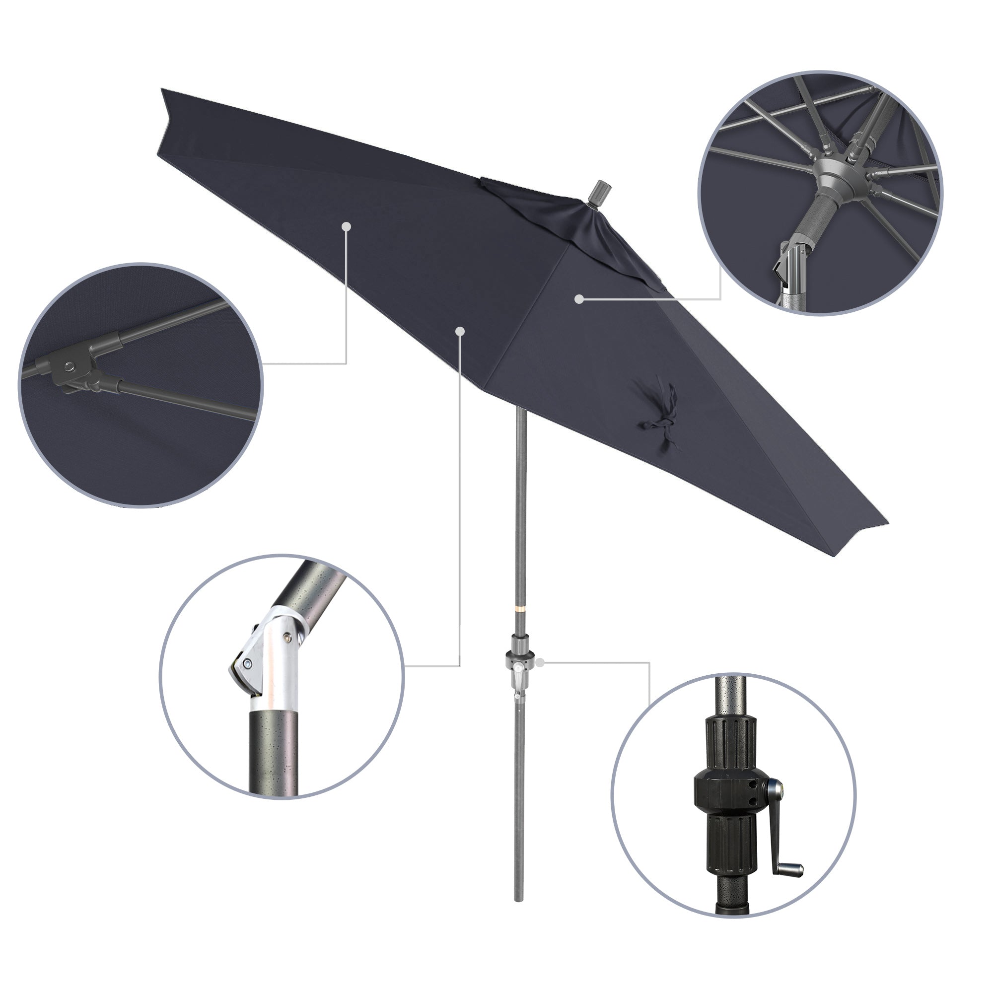 9' Sun Master Series Patio Umbrella - Sunbrella Fabric