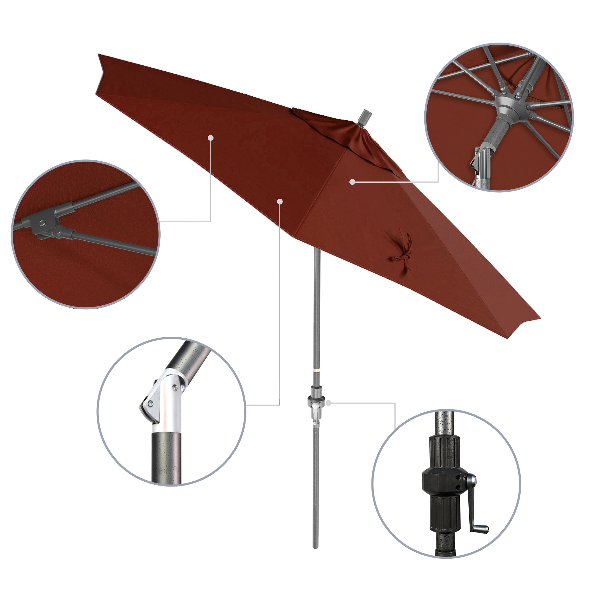 9' Sun Master Series Patio Umbrella - Sunbrella Fabric