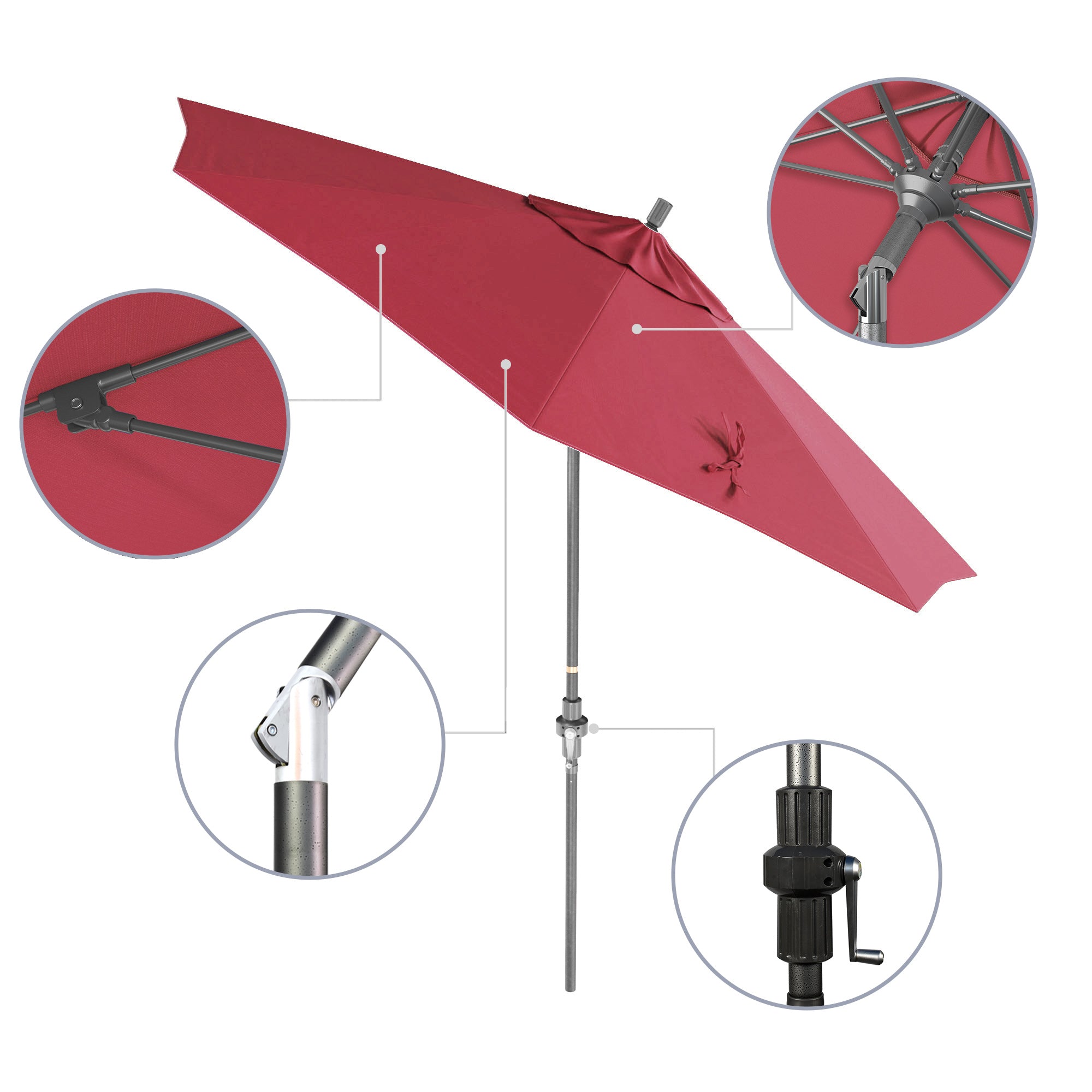 9' Sun Master Series Patio Umbrella - Sunbrella Fabric