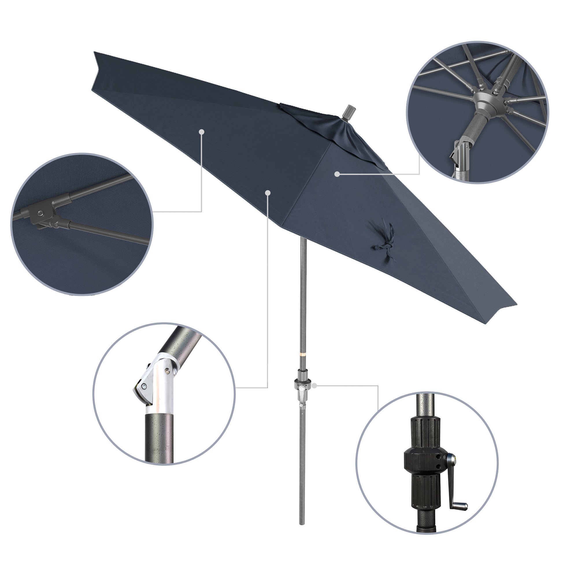 9' Sun Master Series Patio Umbrella - Sunbrella Fabric