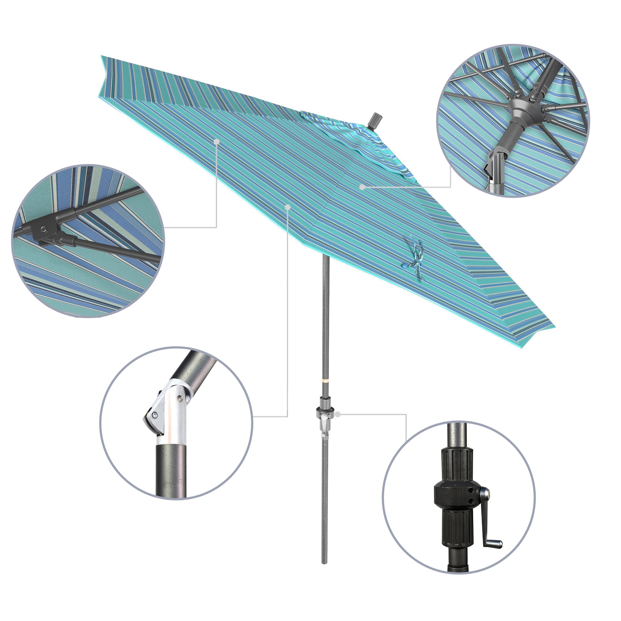 9' Sun Master Series Patio Umbrella - Sunbrella Fabric